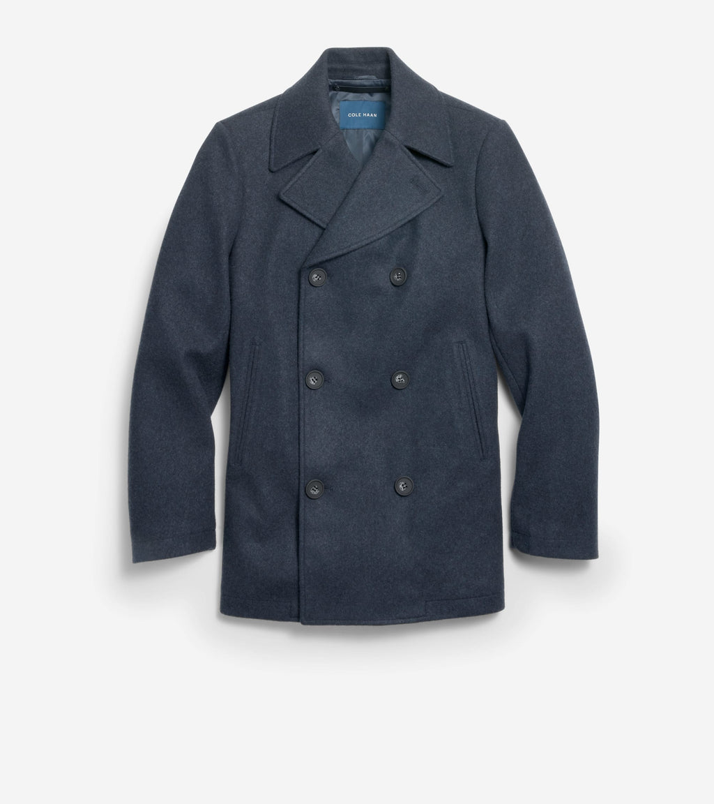 Men's Wool Peacoat-Navy