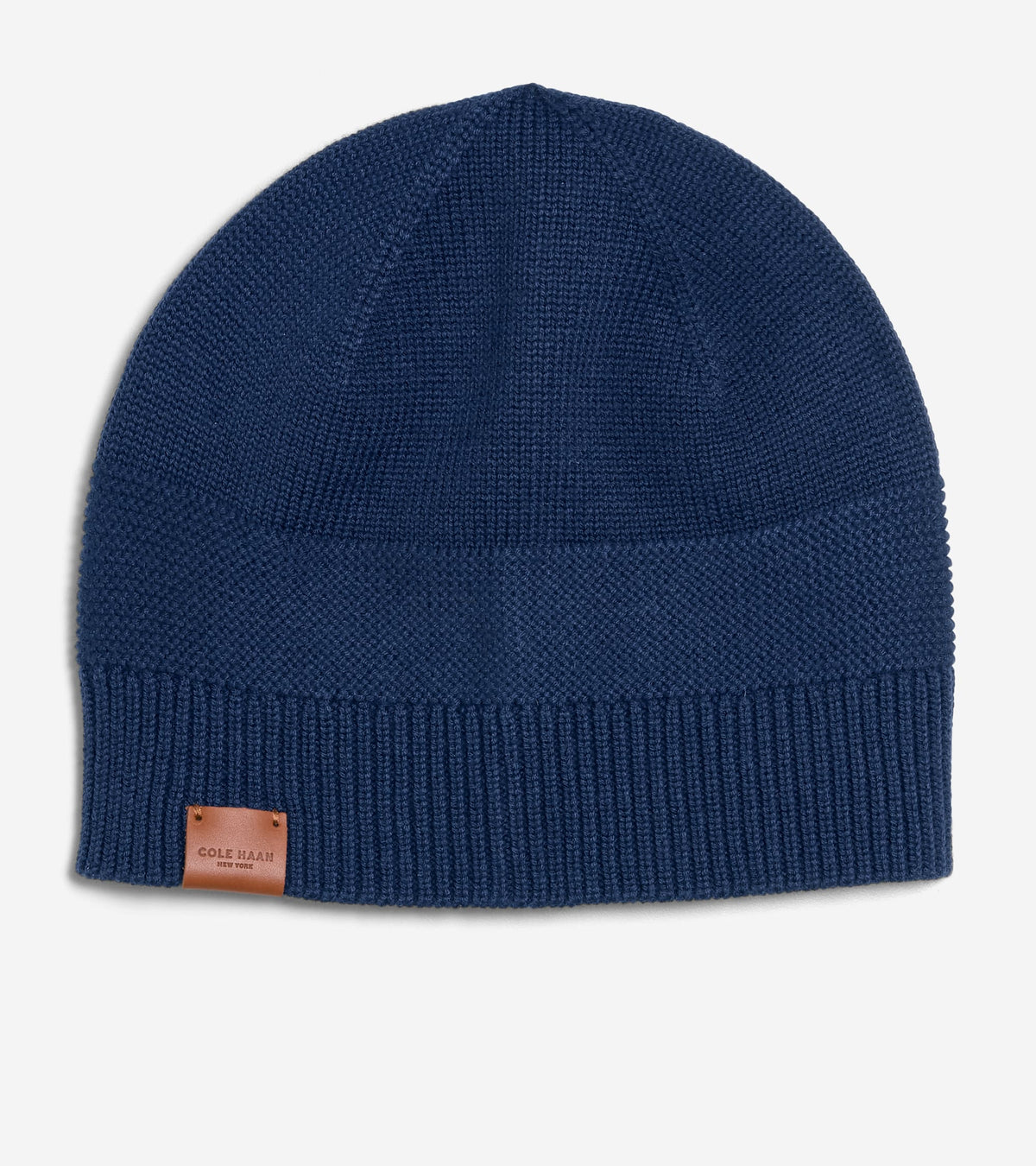 Men's Textured Midweight Beanie-Navy Blazer