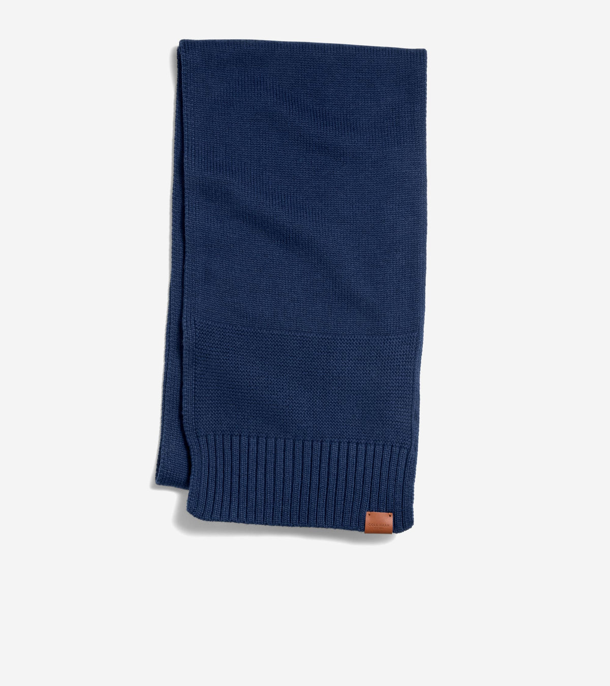 Men's Textured Midweight Scarf-Navy Blazer