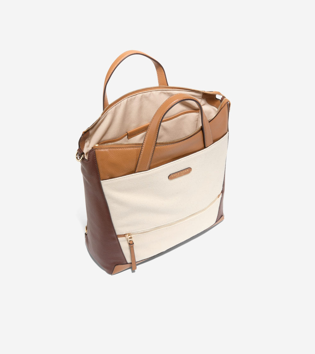 Women's Essential Backpack in Beige, brown