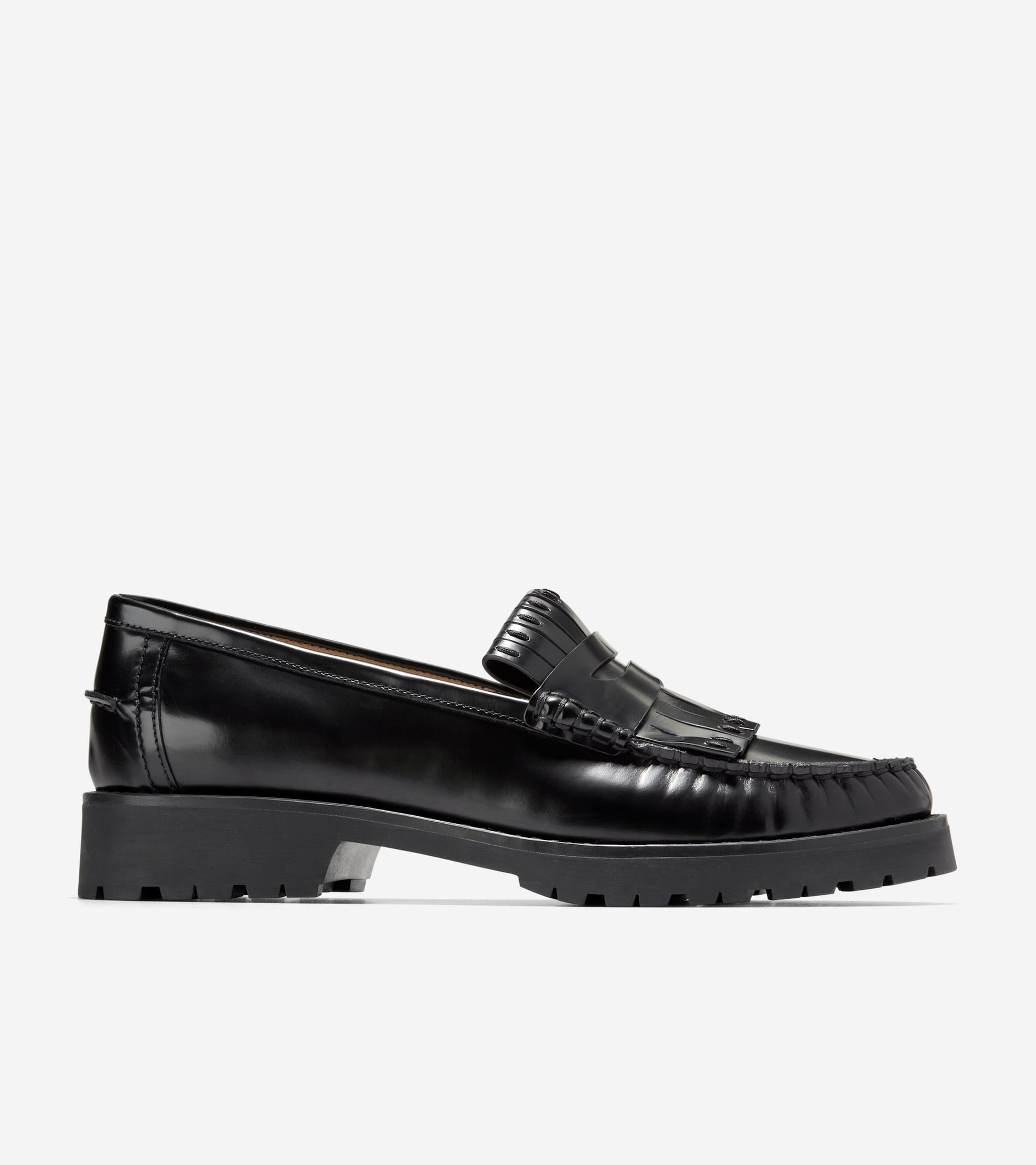 Women's Treena Lug Kiltie Loafers in Black