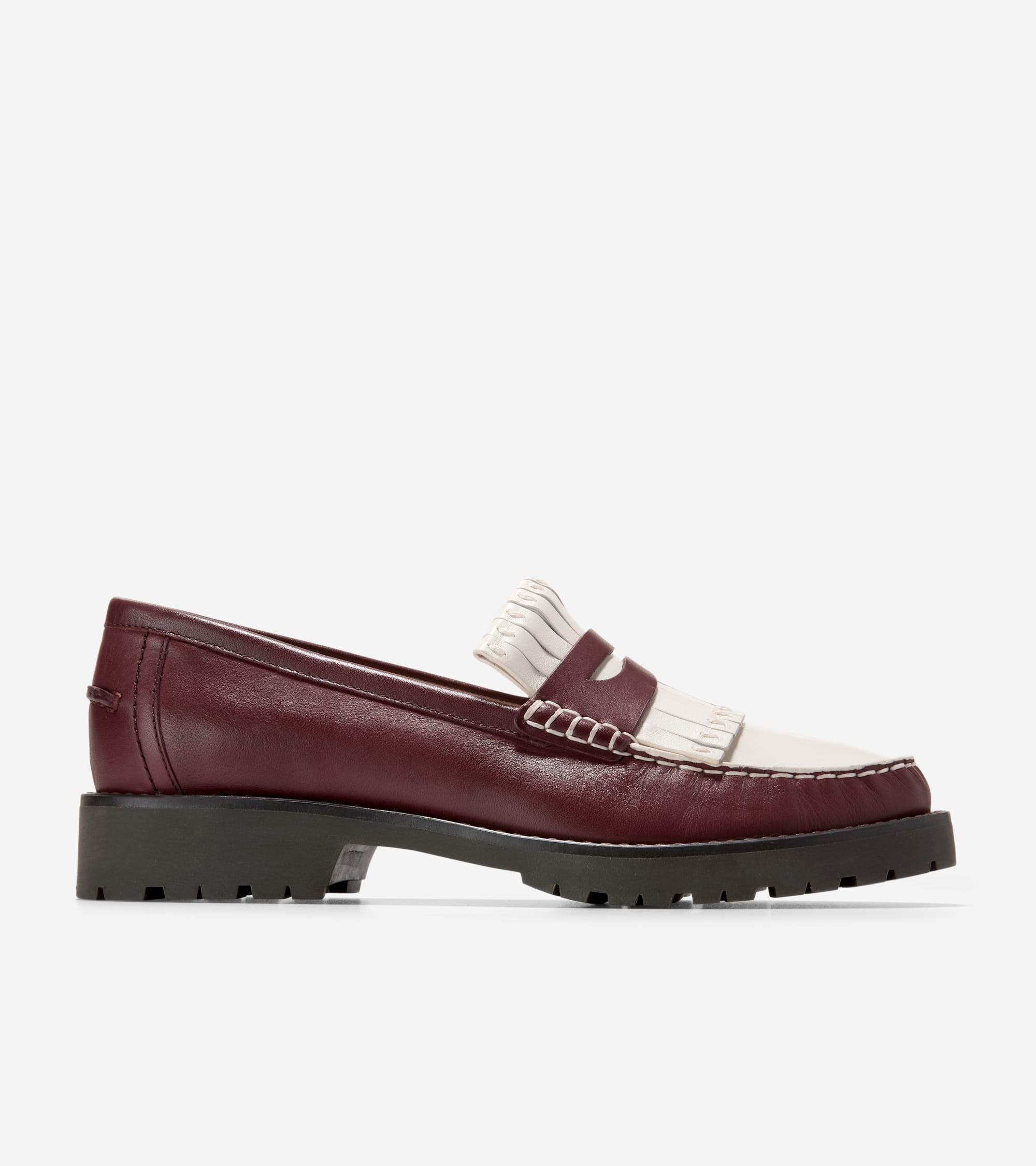 Women's Treena Lug Kiltie Loafers in Black | Cole Haan