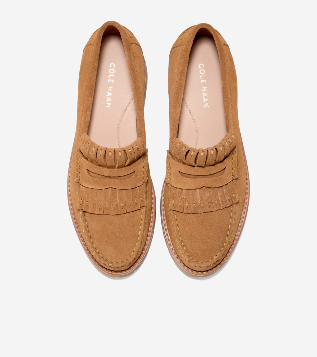 Women's Treena Lug Kiltie Loafers-Golden Honey