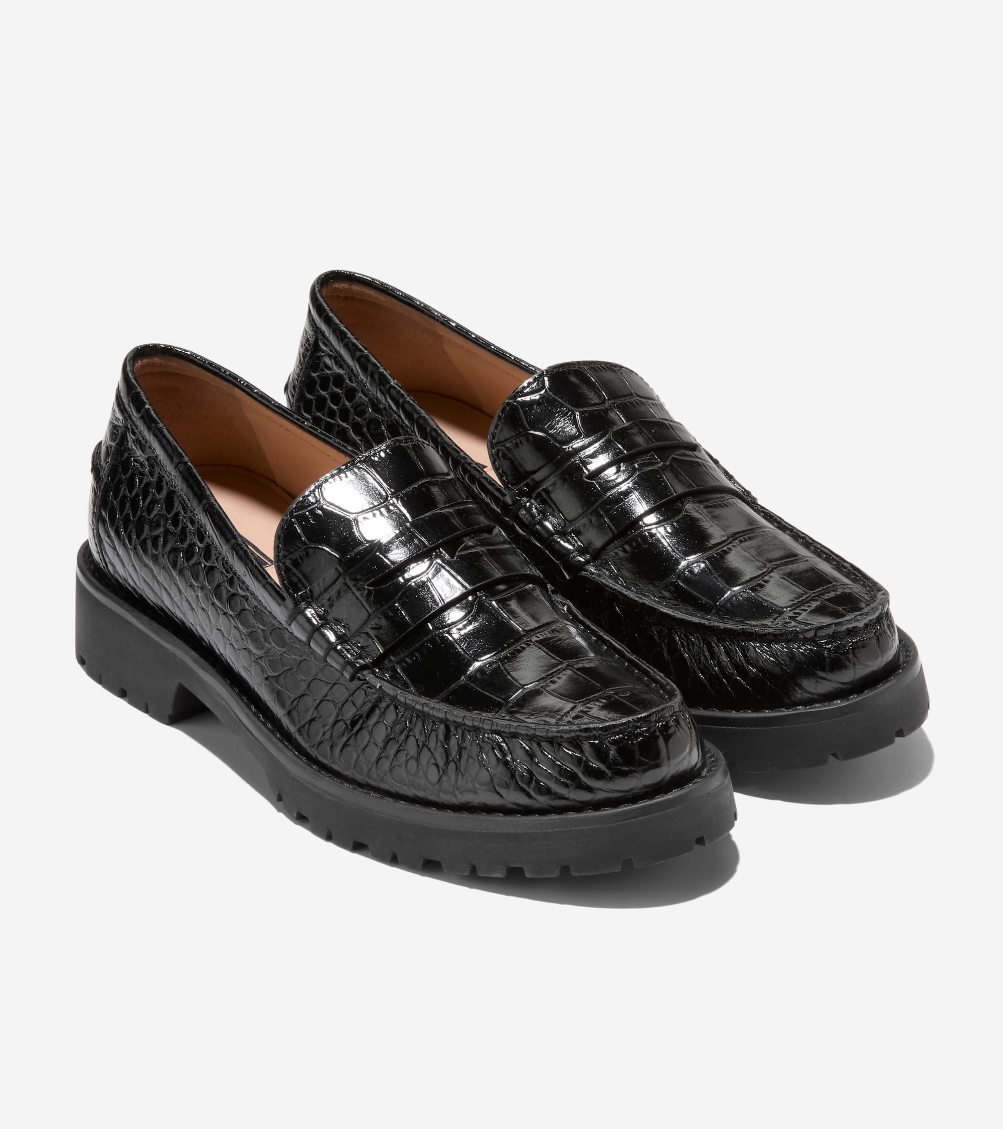 Women's Treena Lug Loafers in Black | Cole Haan