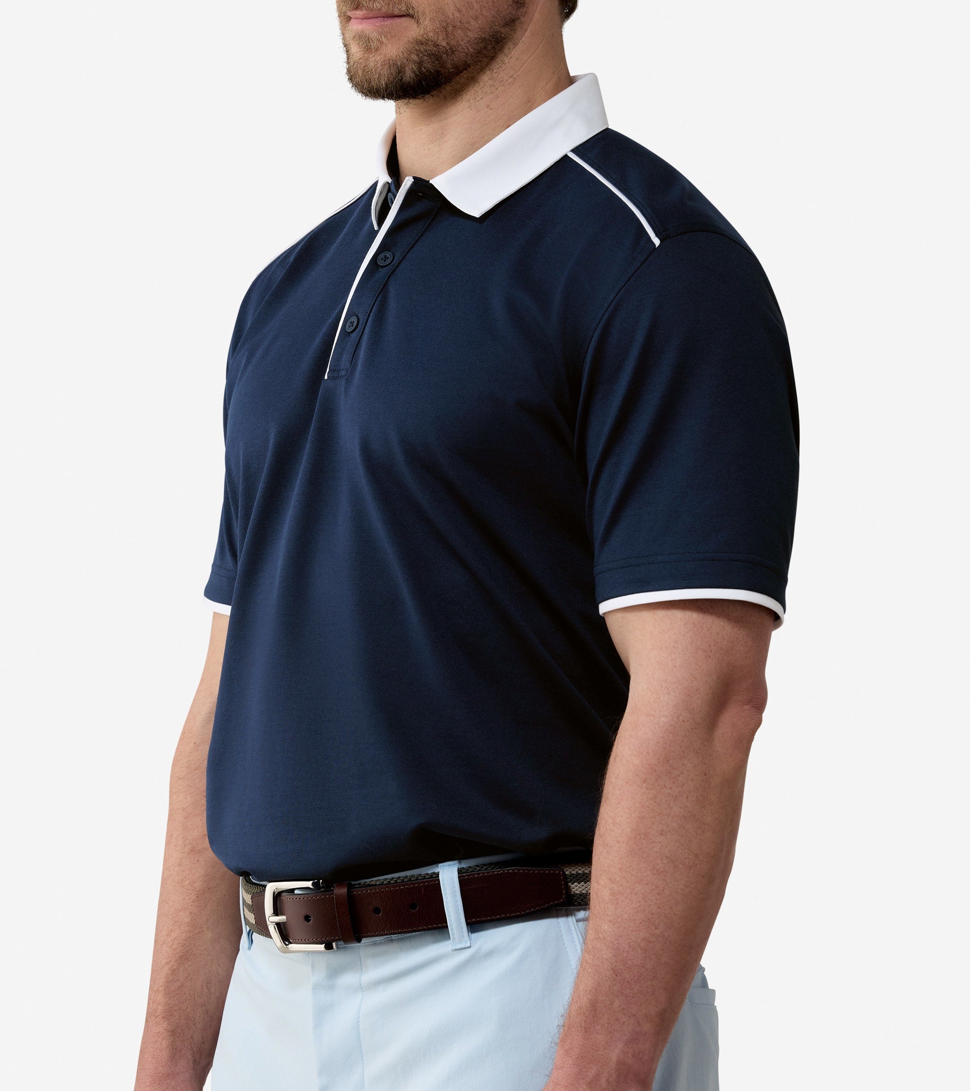 Men's Trafton Polo Shirt in Blue | Cole Haan