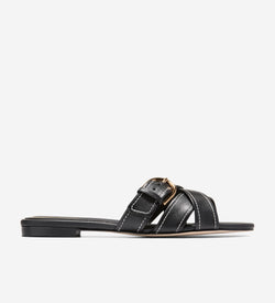 Women's Velma Buckle Slide Sandals-Black