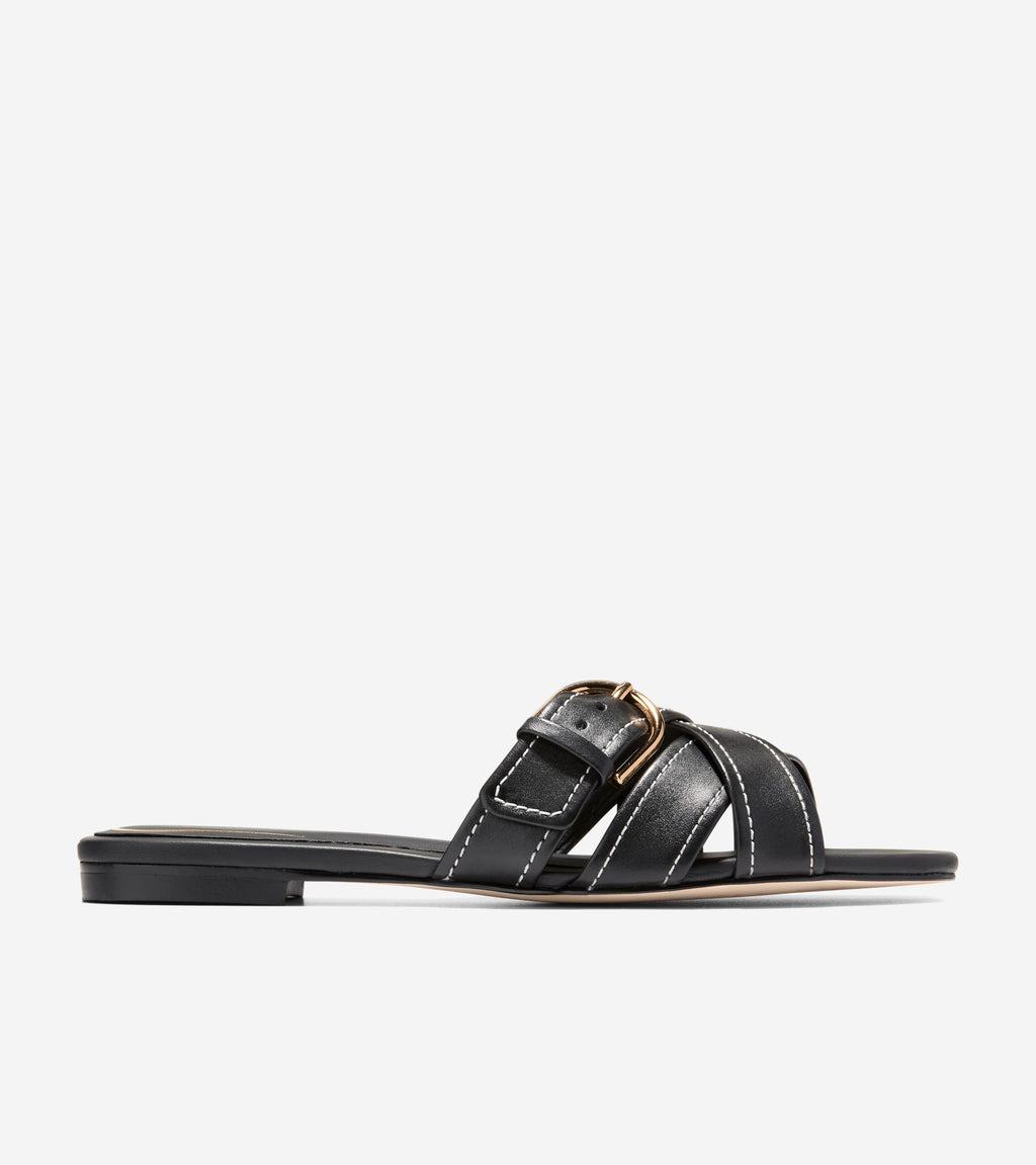Women's Velma Buckle Slide Sandals-Black