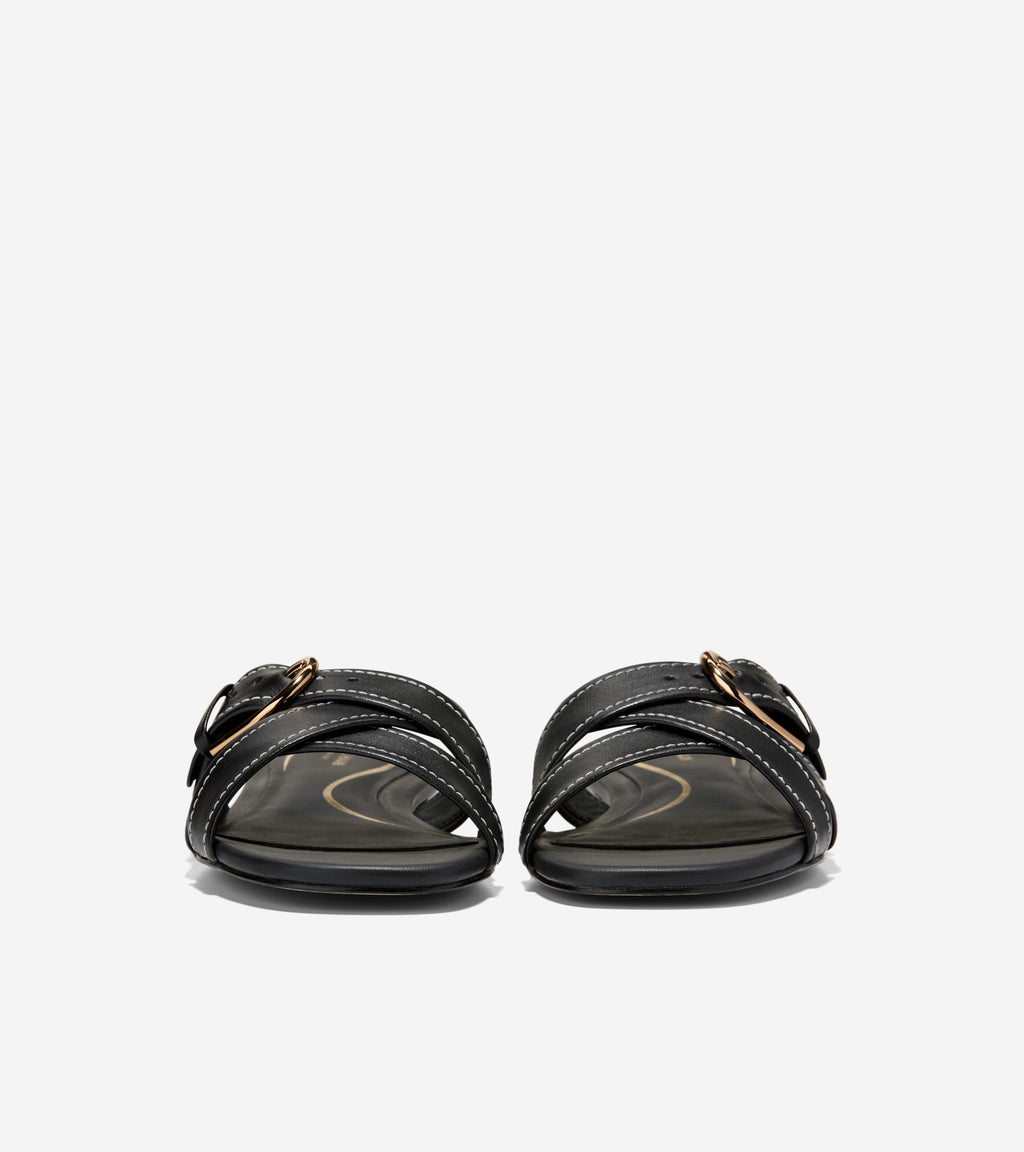 Women's Velma Buckle Slide Sandals-Black