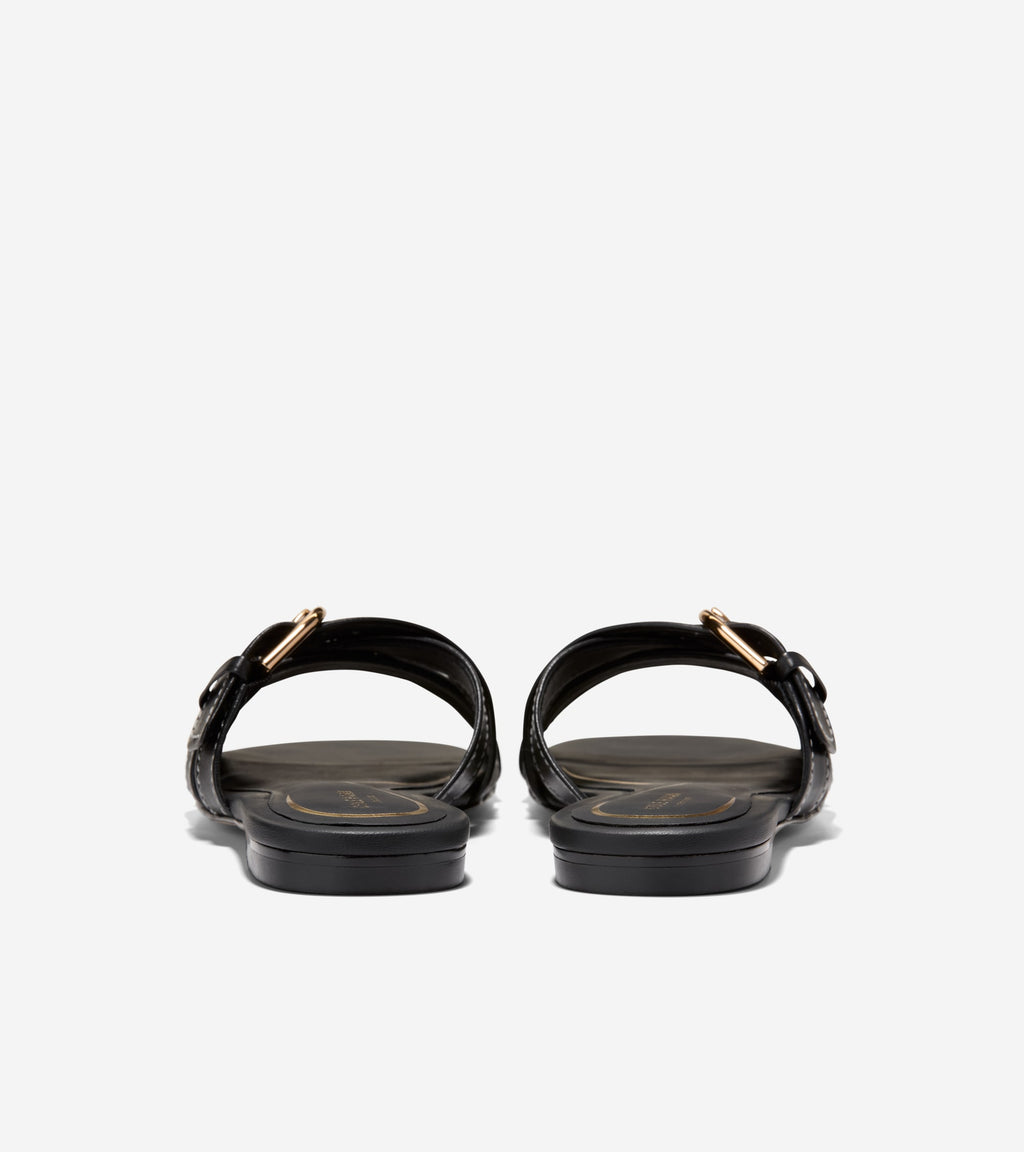 Women's Velma Buckle Slide Sandals-Black
