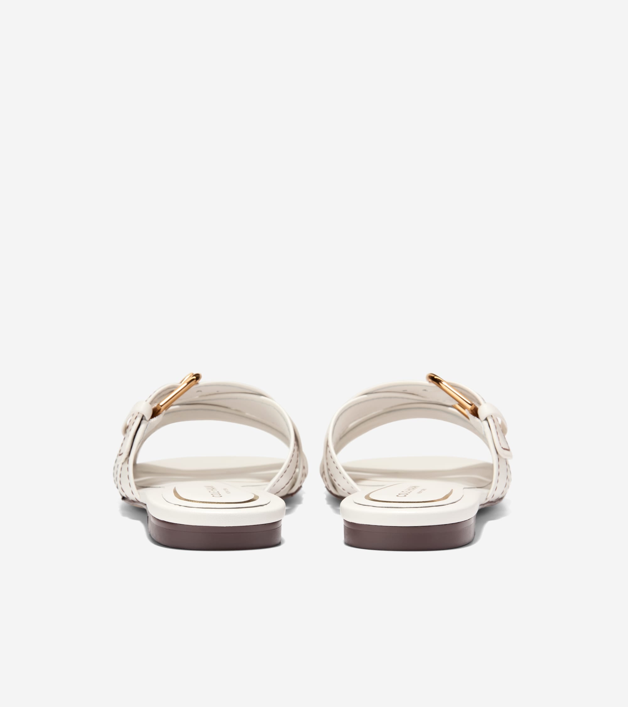 Women's Velma Buckle Slide Sandals in White | Cole Haan