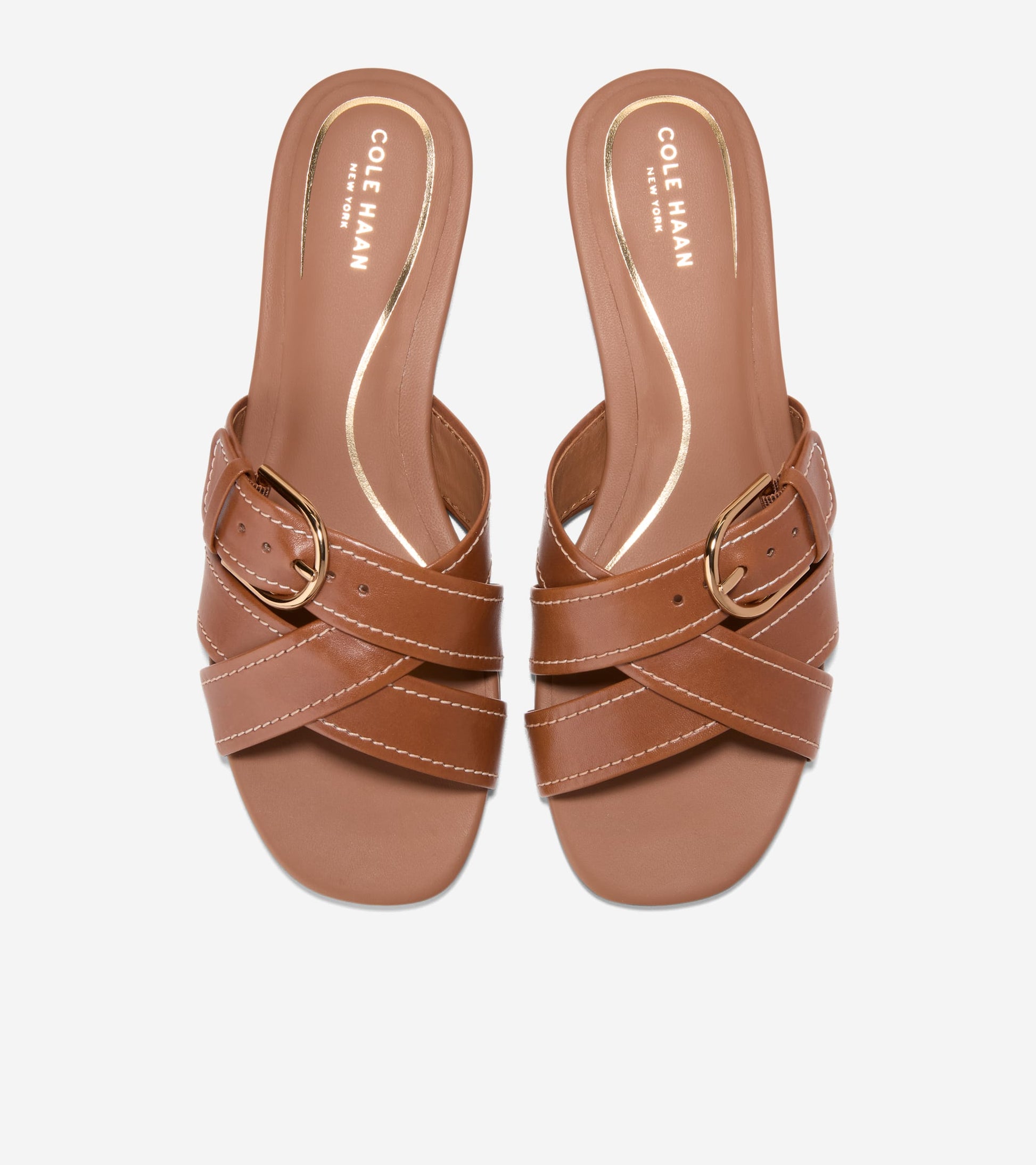 Women's Velma Buckle Slide Sandals-British Tan
