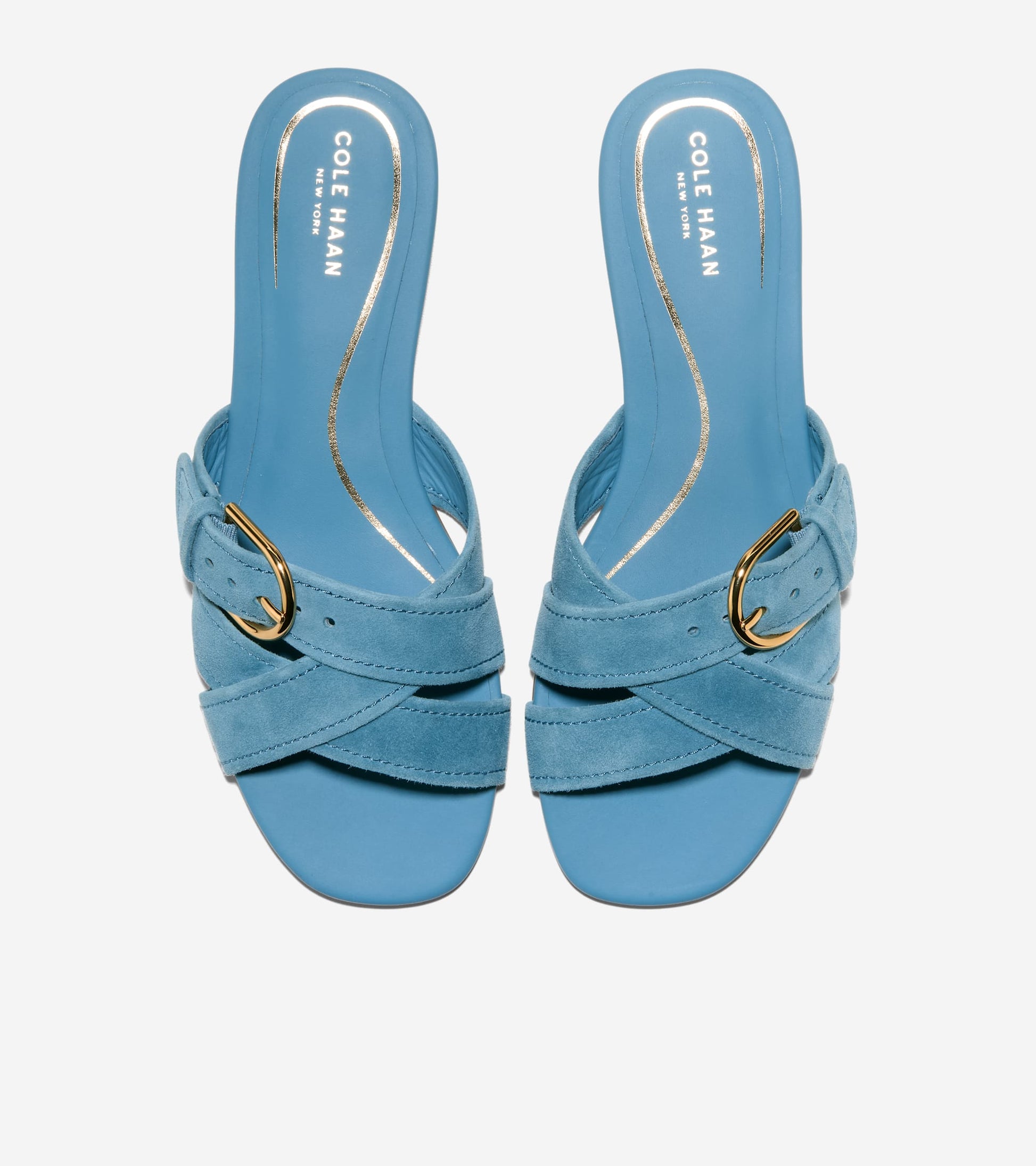 Women's Velma Buckle Slide Sandals-Provincial Blue