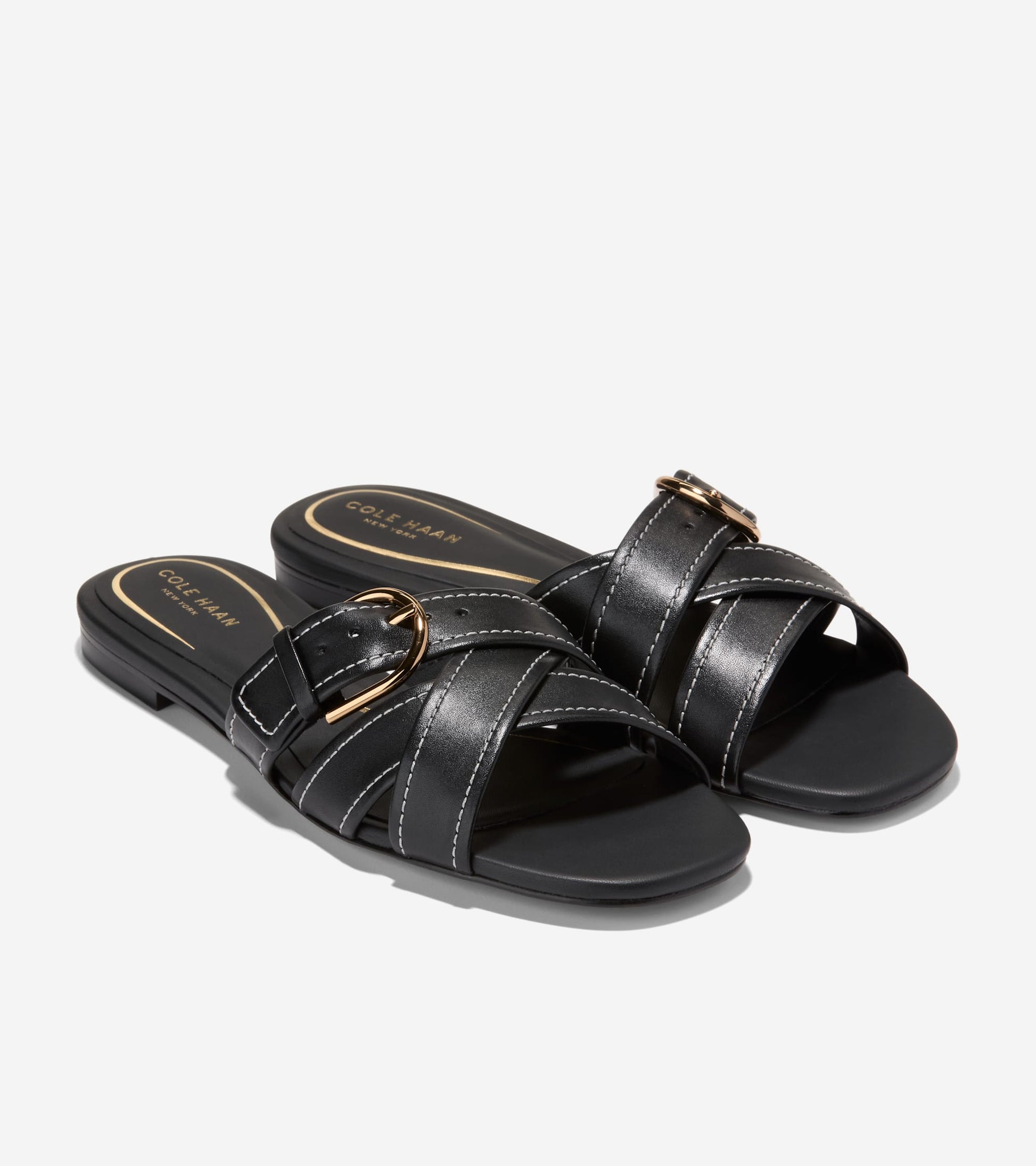 Women's Velma Buckle Slide Sandals-Black