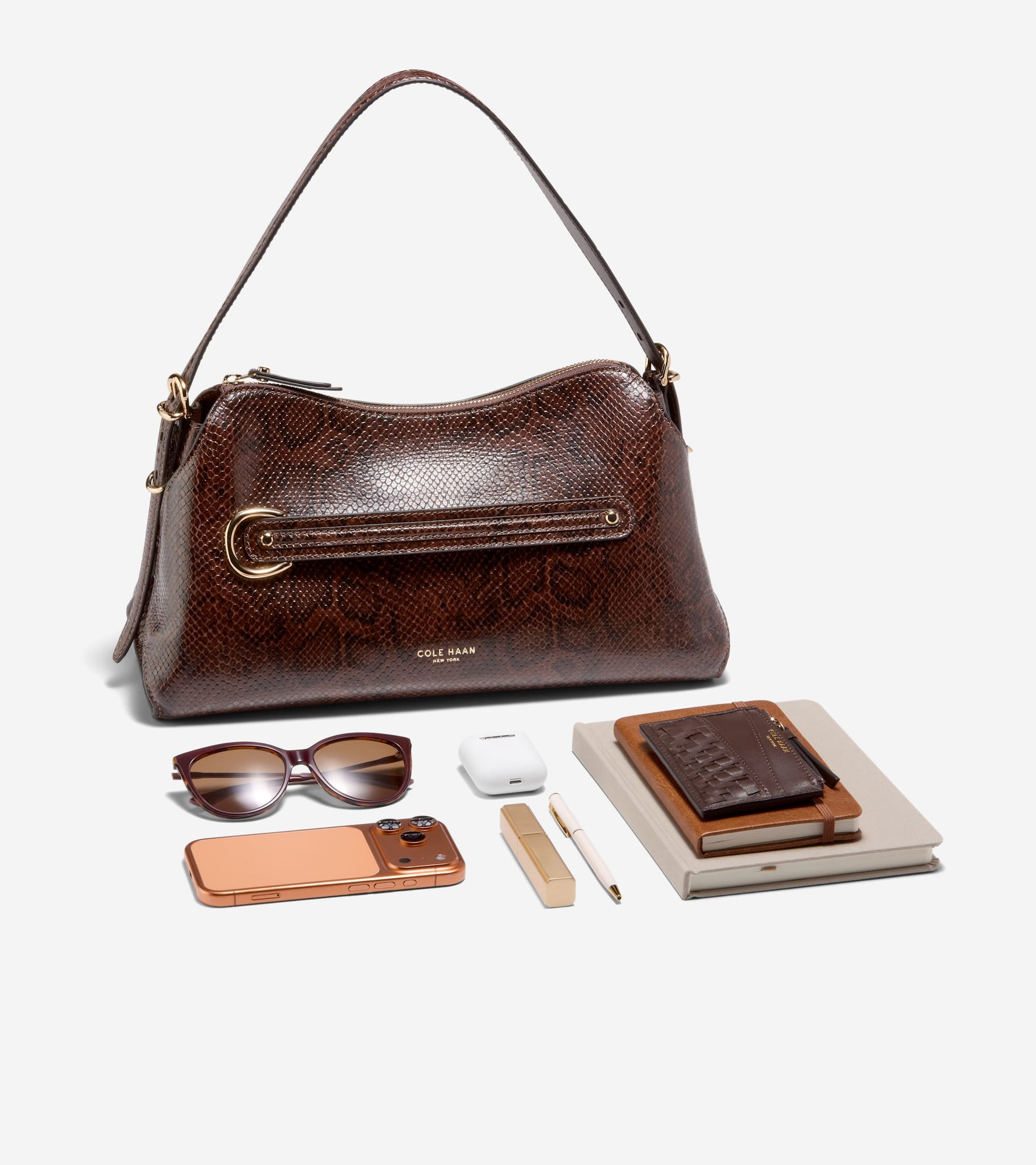 Women's Vivianne Shoulder Bag-Hickory Snake Print