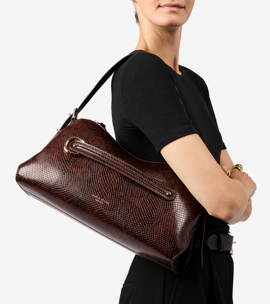 Women's Vivianne Shoulder Bag-Hickory Snake Print