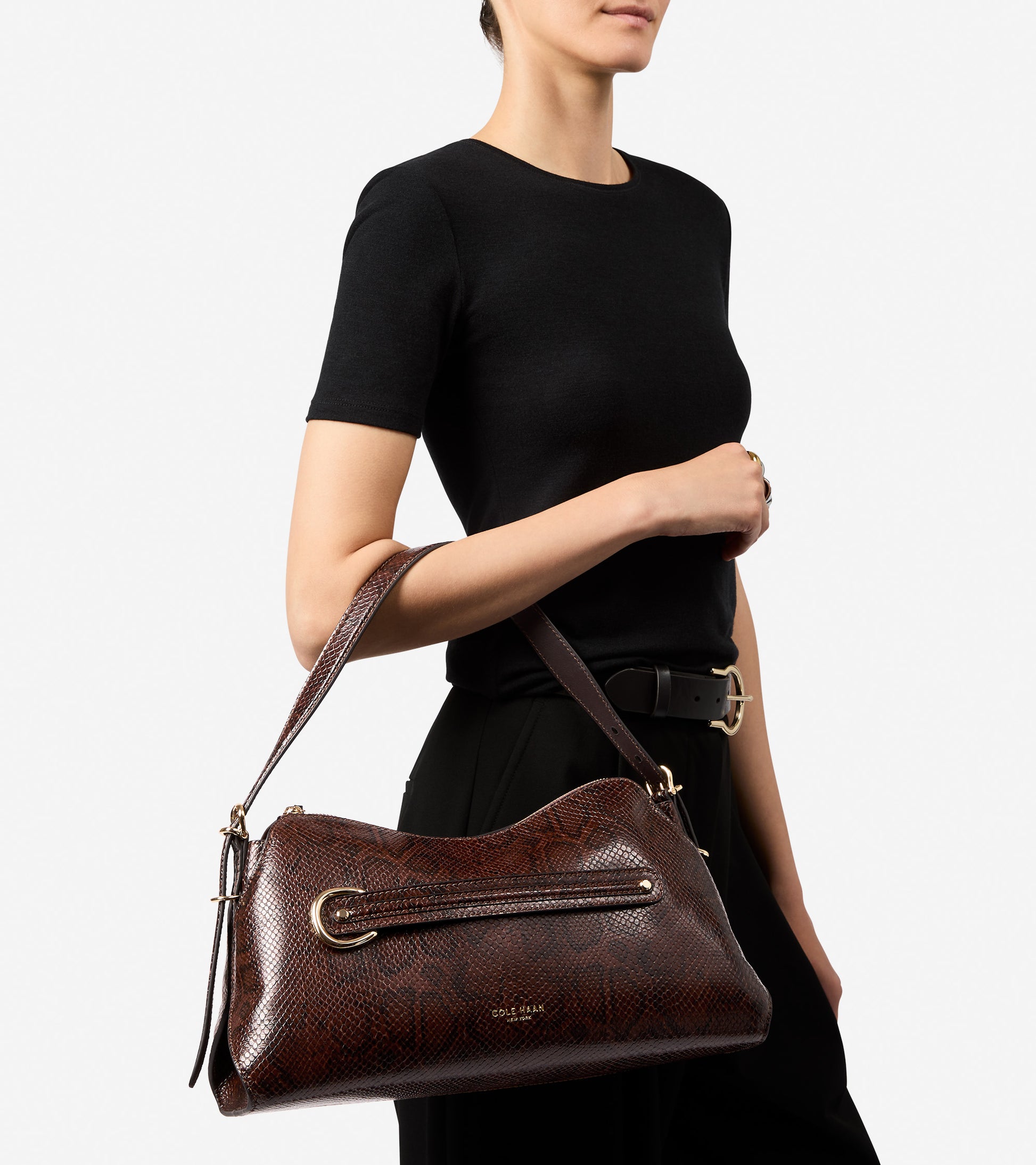 Women's Vivianne Shoulder Bag-Hickory Snake Print