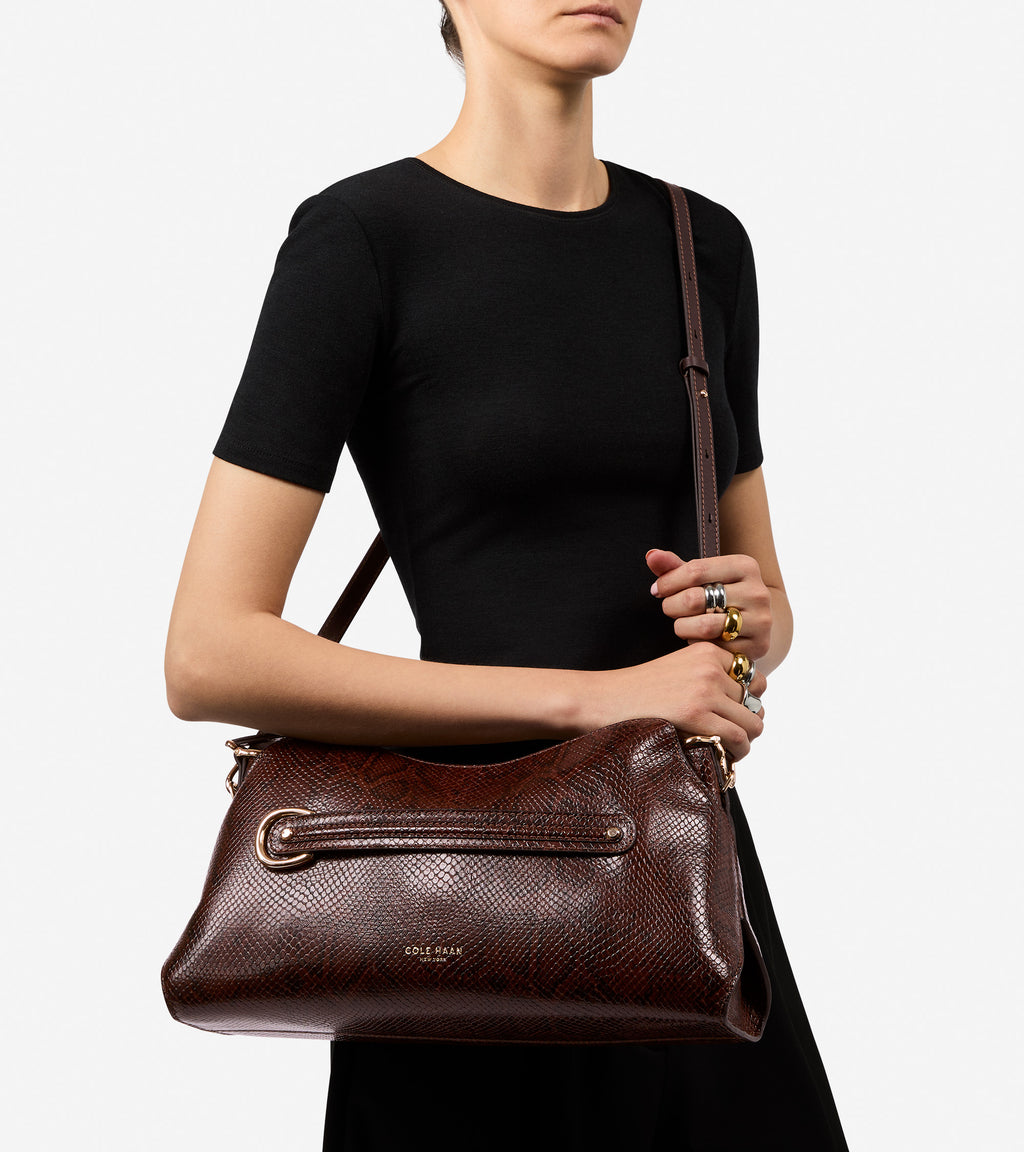 Women's Vivianne Shoulder Bag-Hickory Snake Print