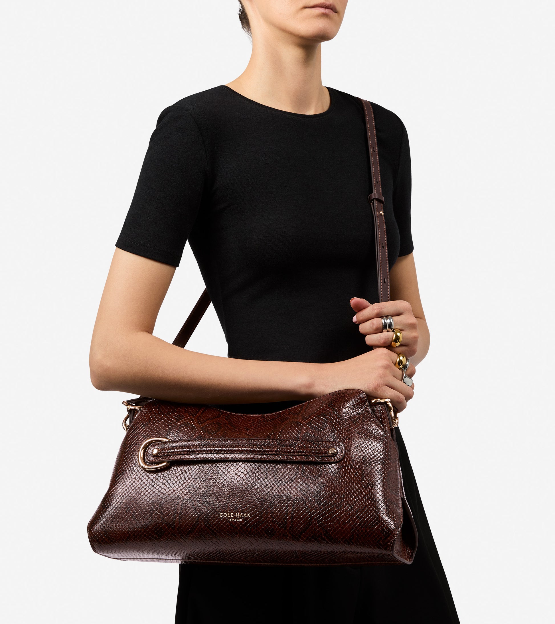 Women's Vivianne Shoulder Bag-Hickory Snake Print