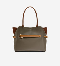 Women's Vivianne Tote Bag-Deep Olive-Golden Honey