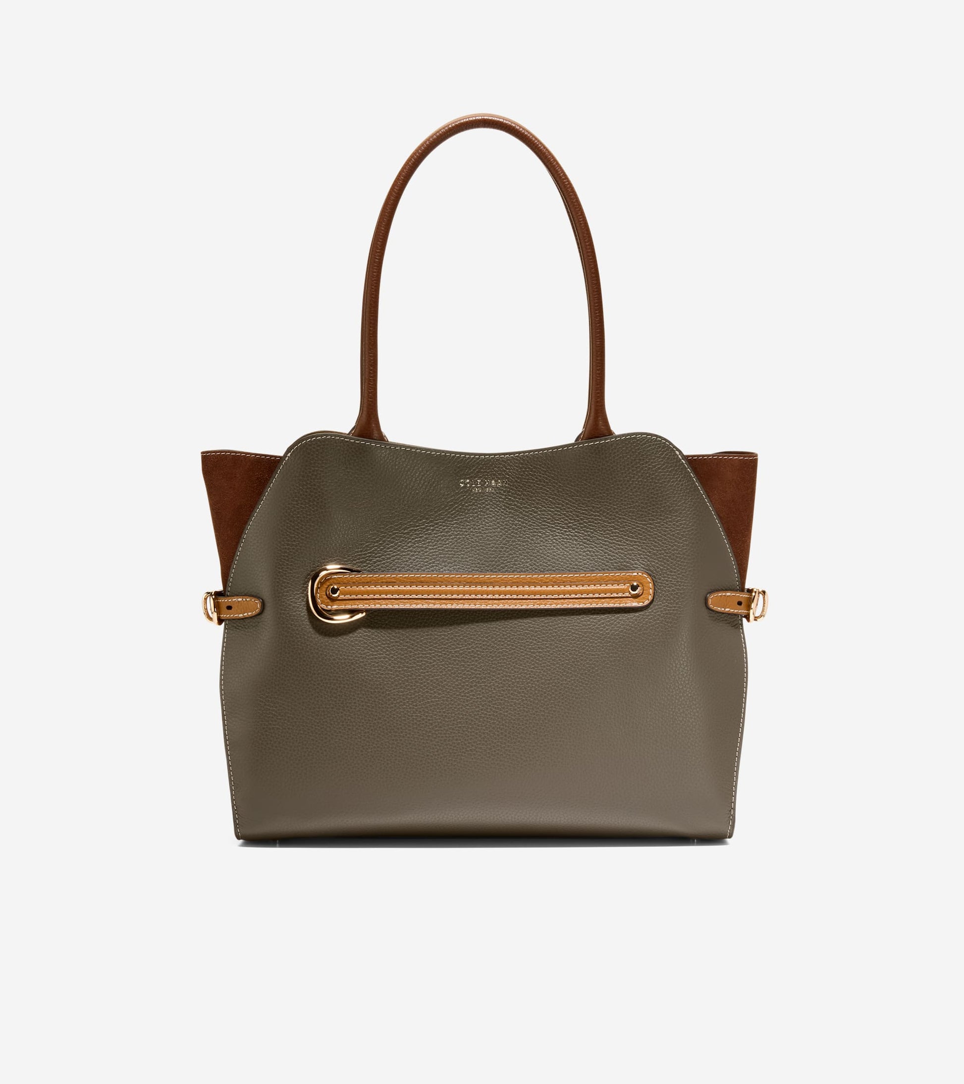 Women's Vivianne Tote Bag-Deep Olive-Golden Honey