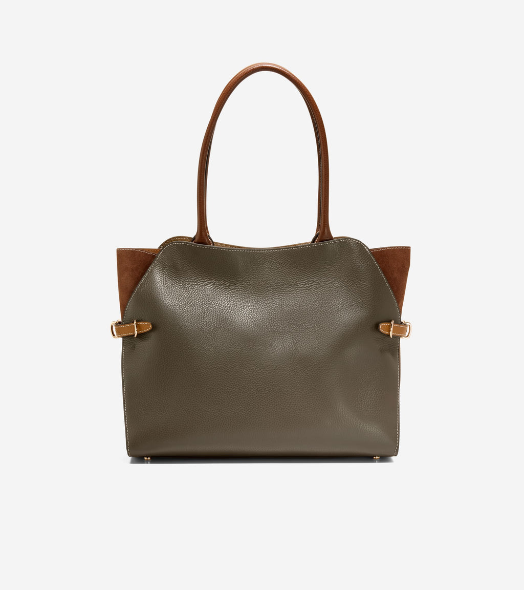 Women's Vivianne Tote Bag-Deep Olive-Golden Honey