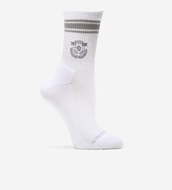 Women's Embroidery Quarter Socks-White