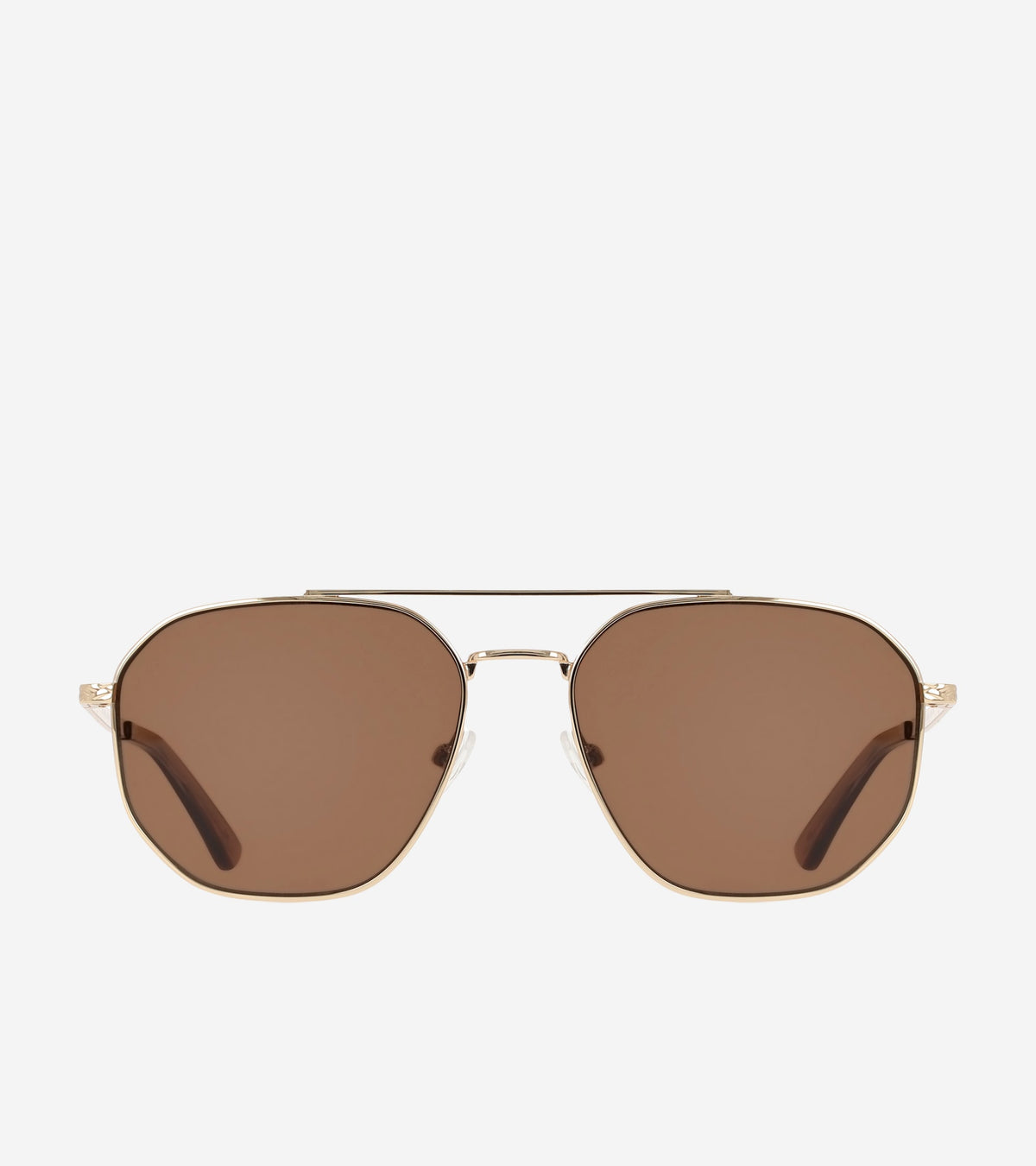 New W/Case Cole Haan Polarized Gold Flash Sunglasses ? Cole Haan Aviator Polarized Sunglasses Gold Frame Green Lens  main image 2