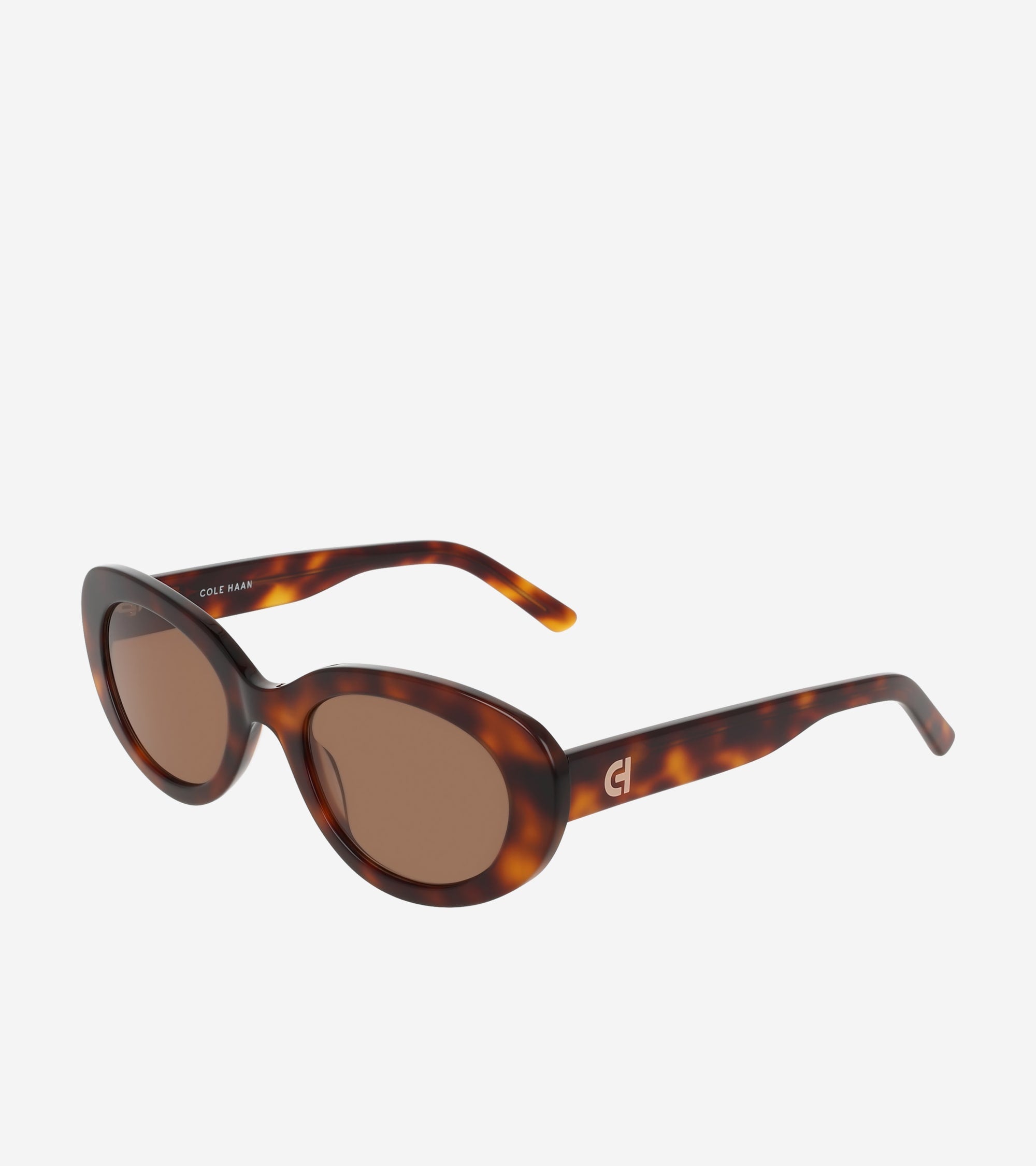 Women's Bold Oval Sunglasses in Brown | Cole Haan