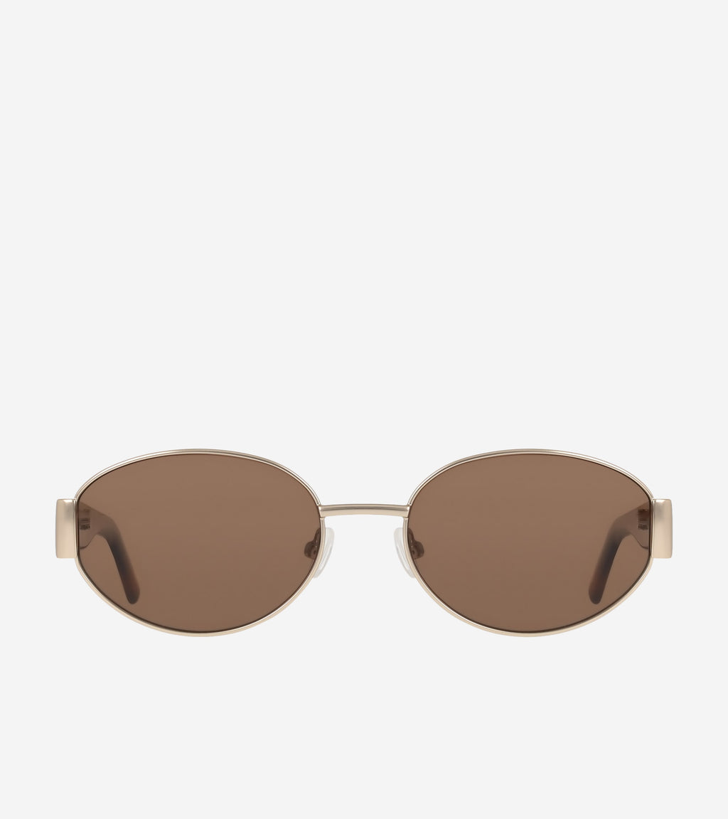 Women's Women's Luxe Oval Sunglasses-Gold Tortoise