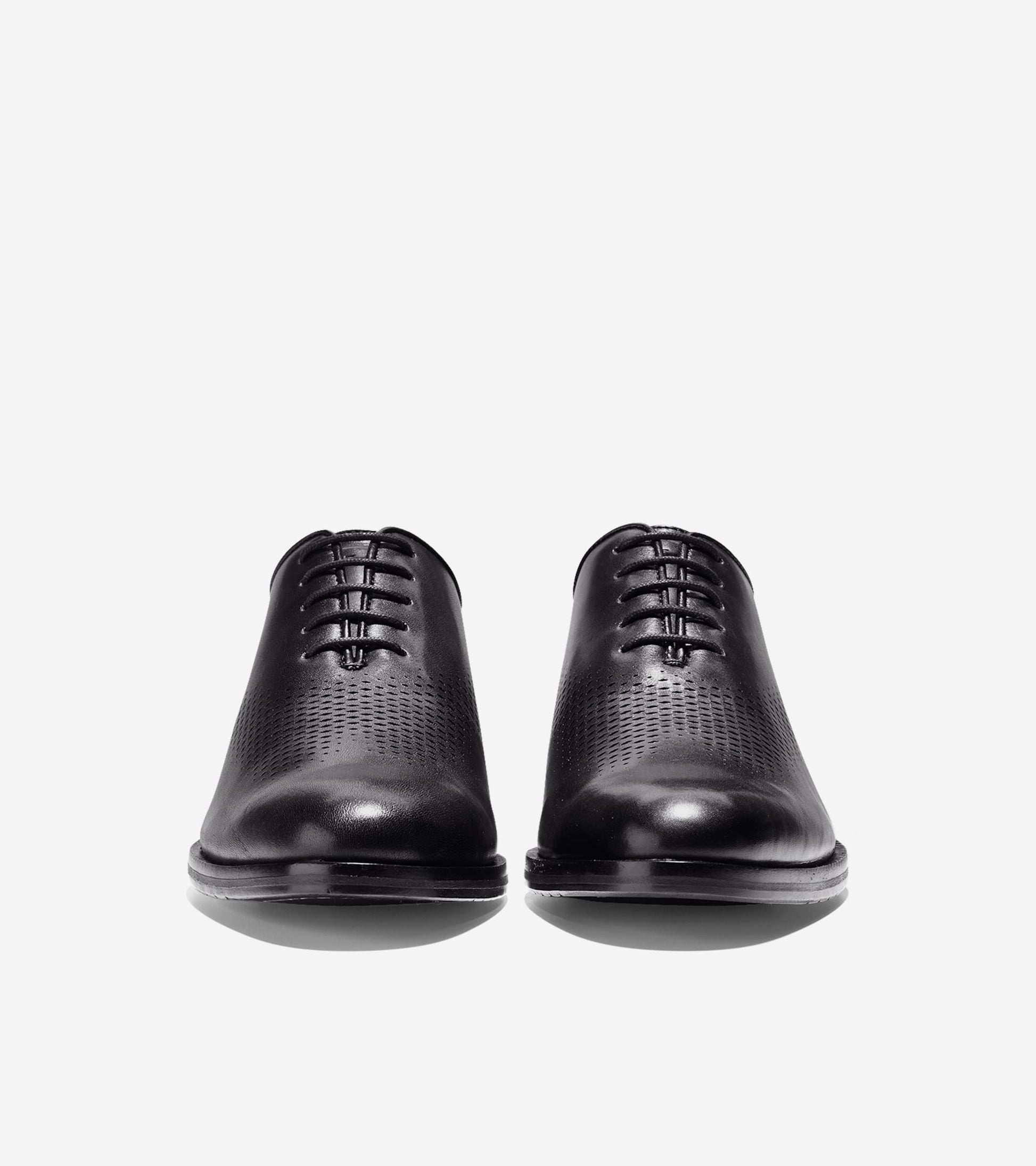 Men's Washington Grand Laser Wingtip Oxfords-Black Leather