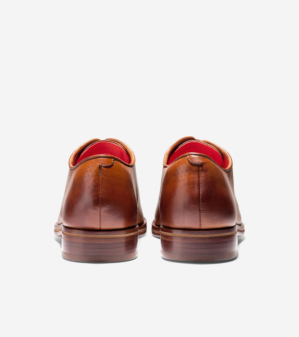 Men's Washington Grand Laser Wingtip Oxfords-British Tan Leather