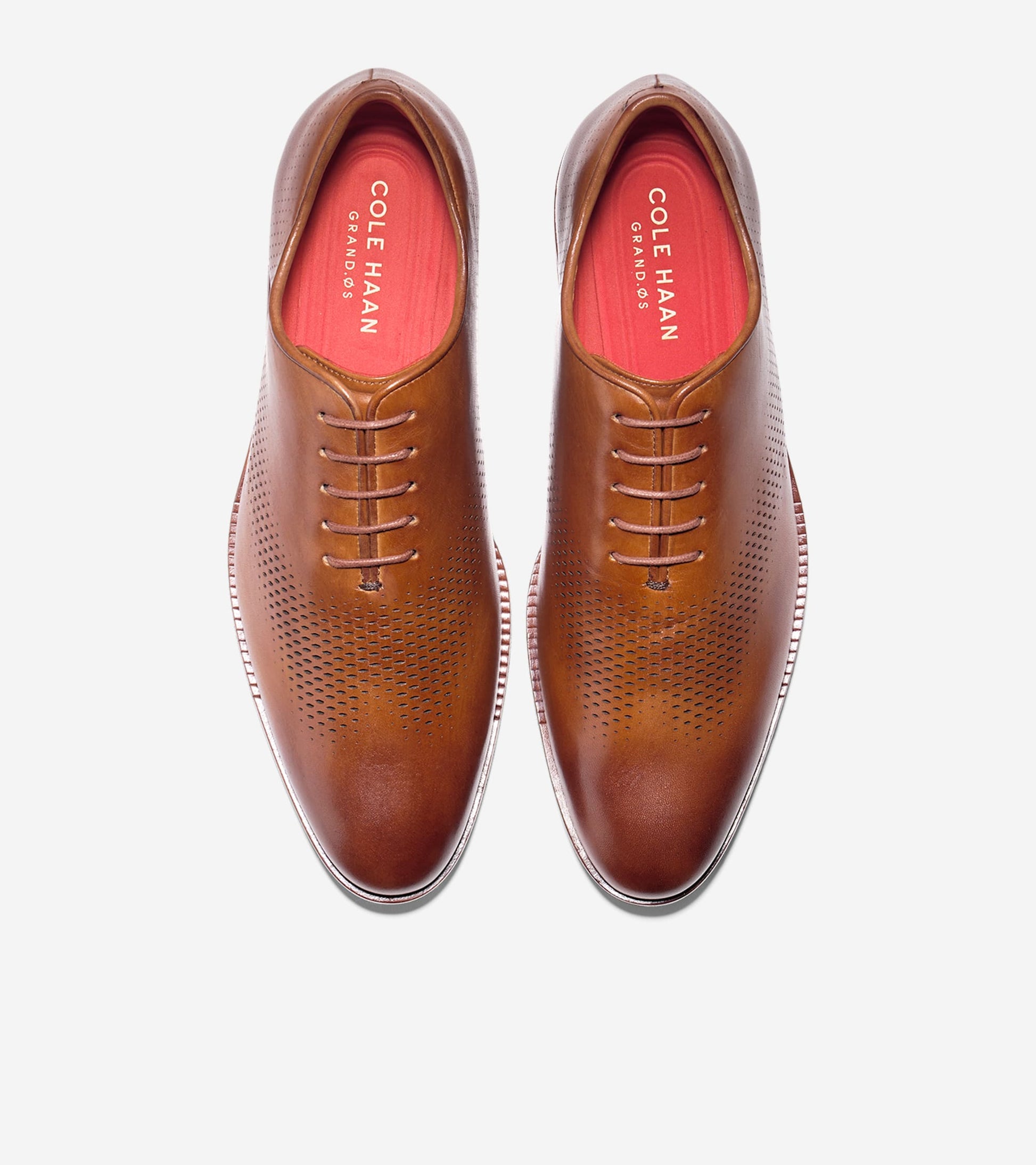 Men's Washington Grand Laser Wingtip Oxfords-British Tan Leather
