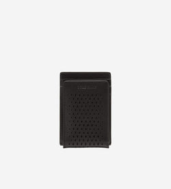 Washington Perforated Card Case-Black