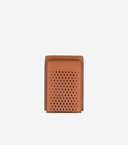 mens card sleeve thin holder genuine leather id card The Minimalist has two card slots in the front and two in the back VW122- Slim Leather RFID Card