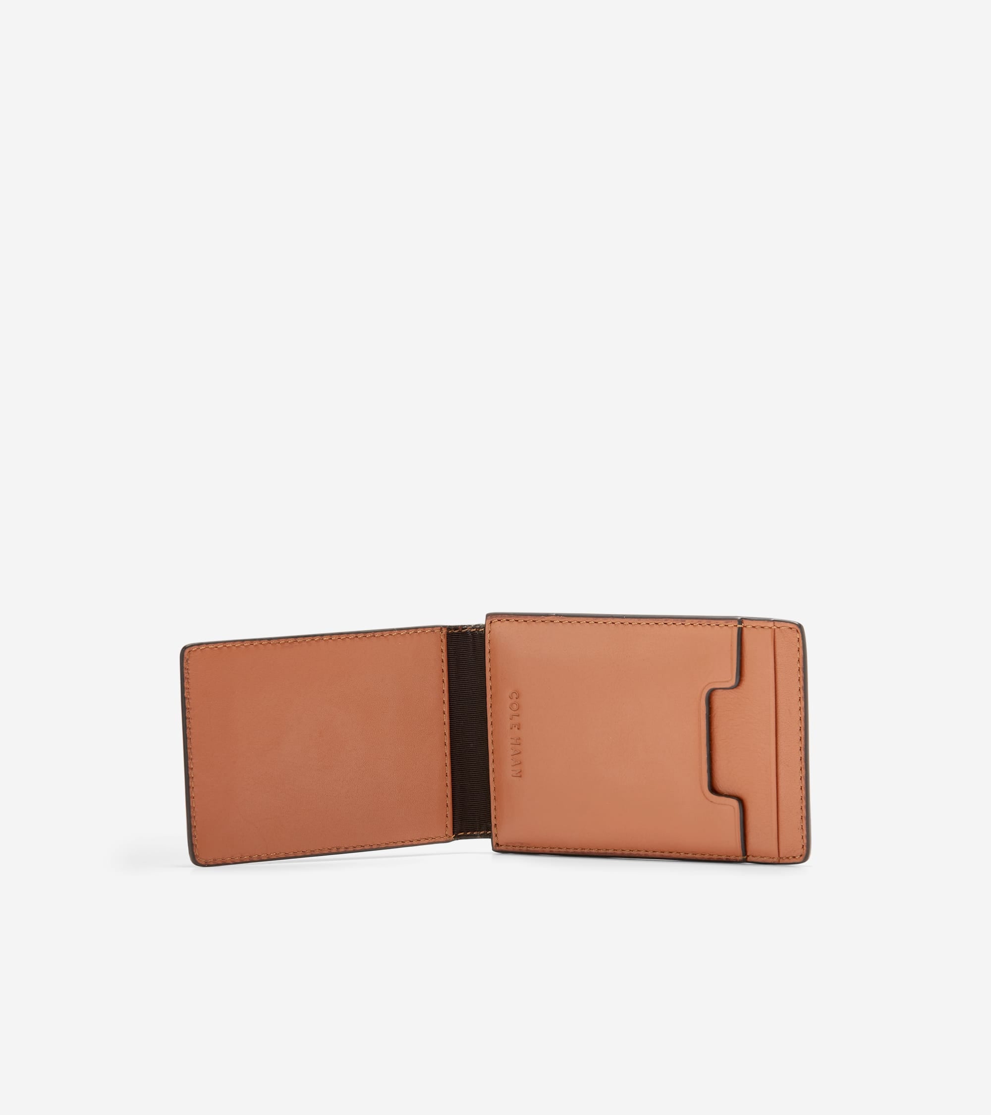 ウォレット、バングル Washington Perforated Card Case in Brown | Cole Haan