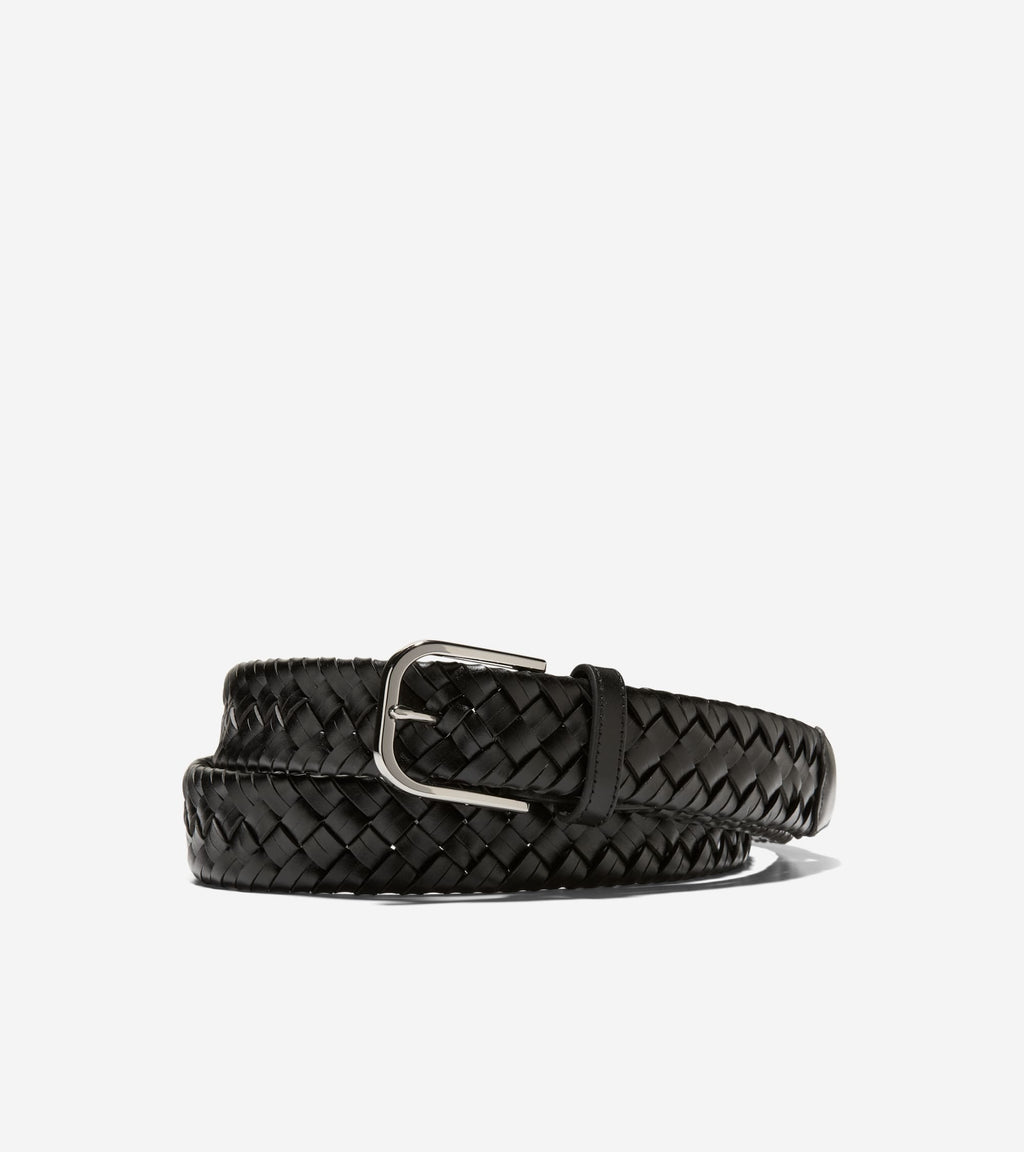 Men's Westhampton Leather Stretch Belt-Black
