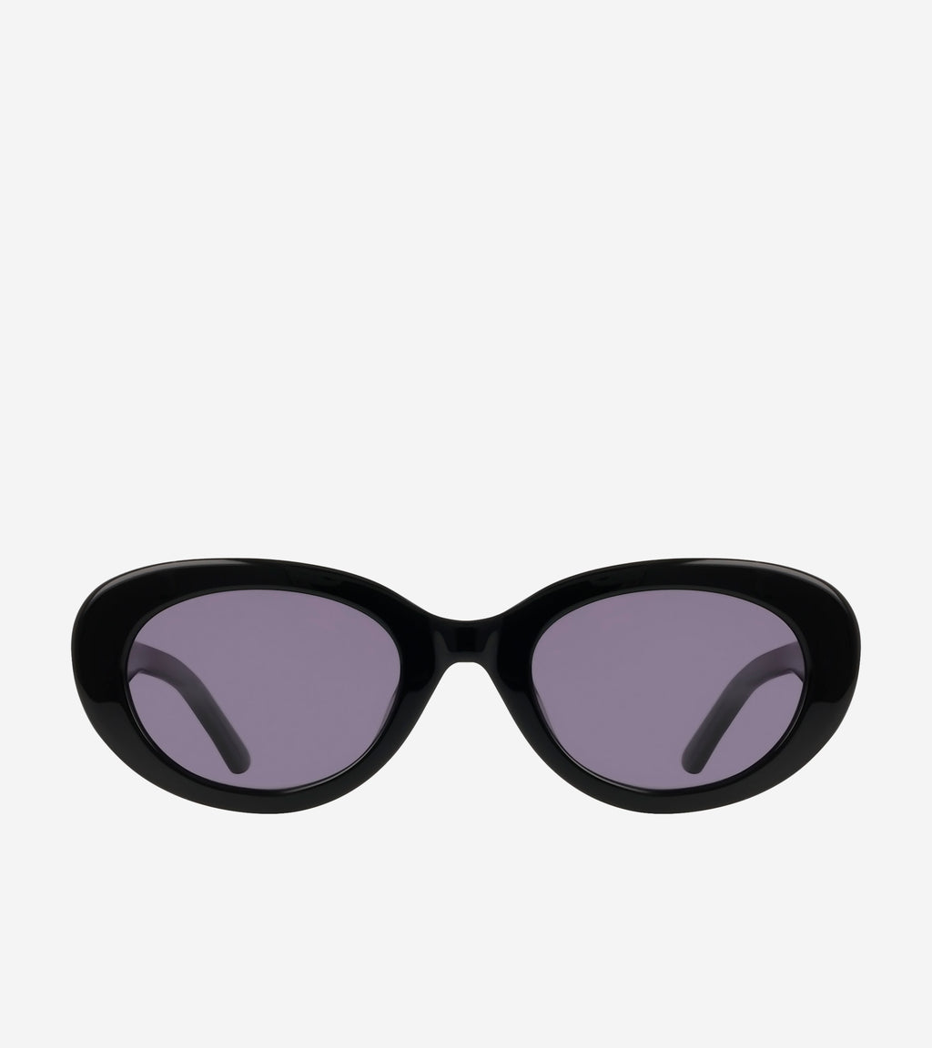 Women's Bold Oval Sunglasses-Black