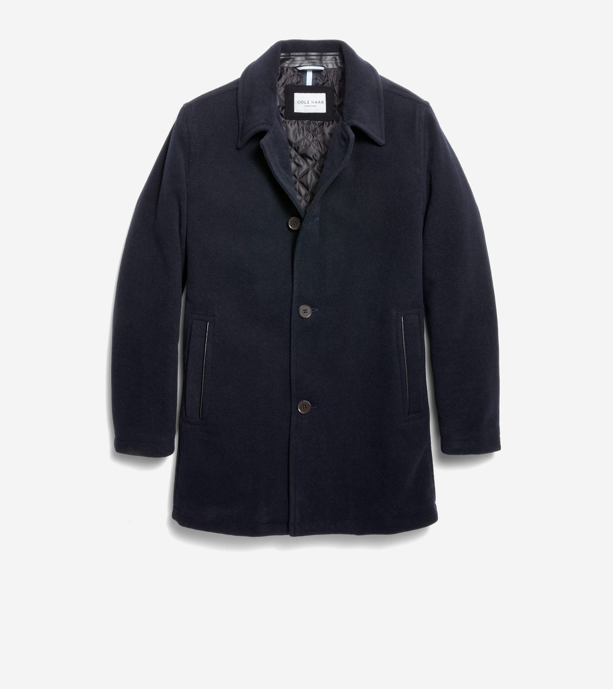 Men's Wool-Blend Car Coat in Blue | Cole Haan