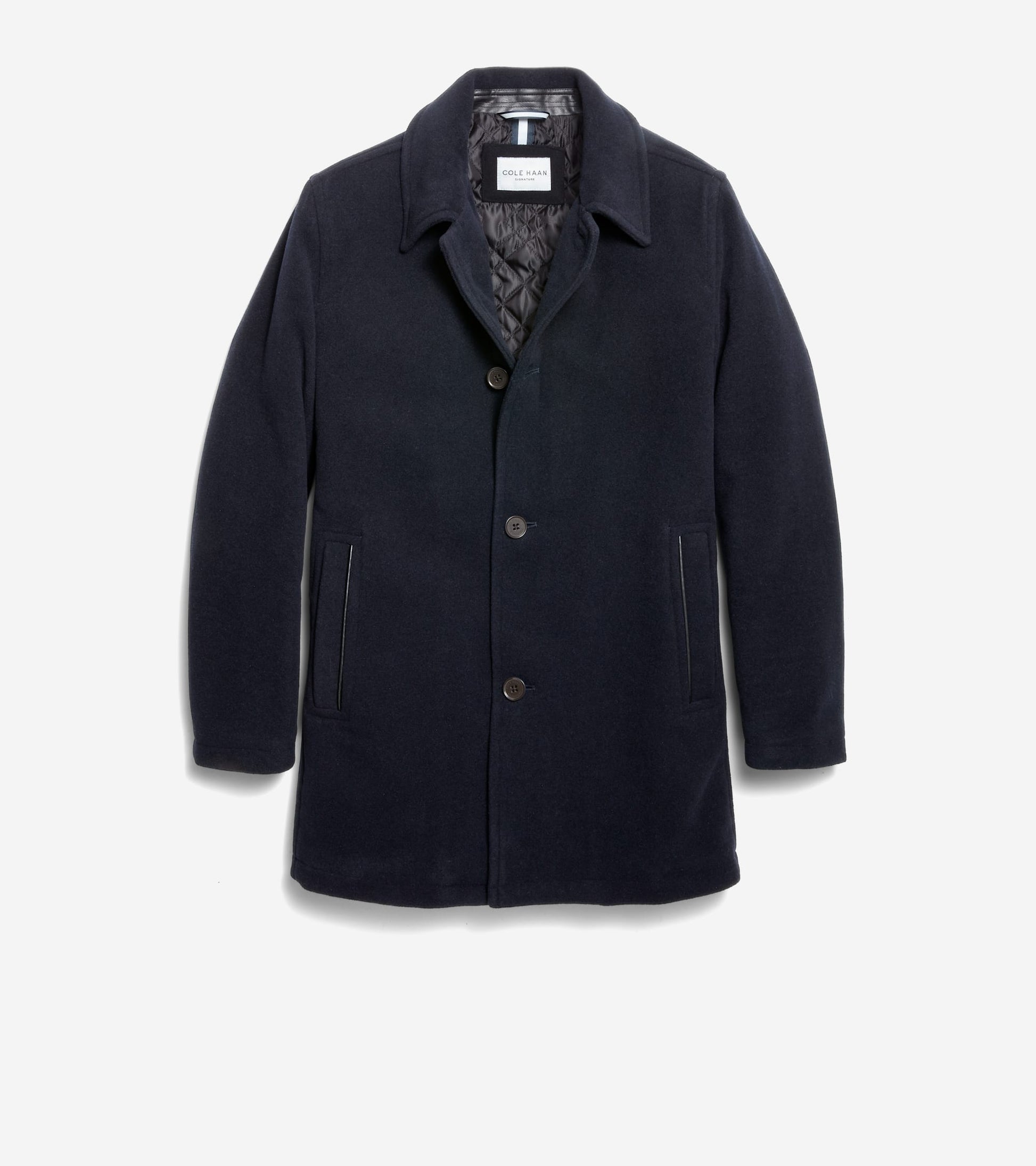 Men's Wool-Blend Car Coat-Navy