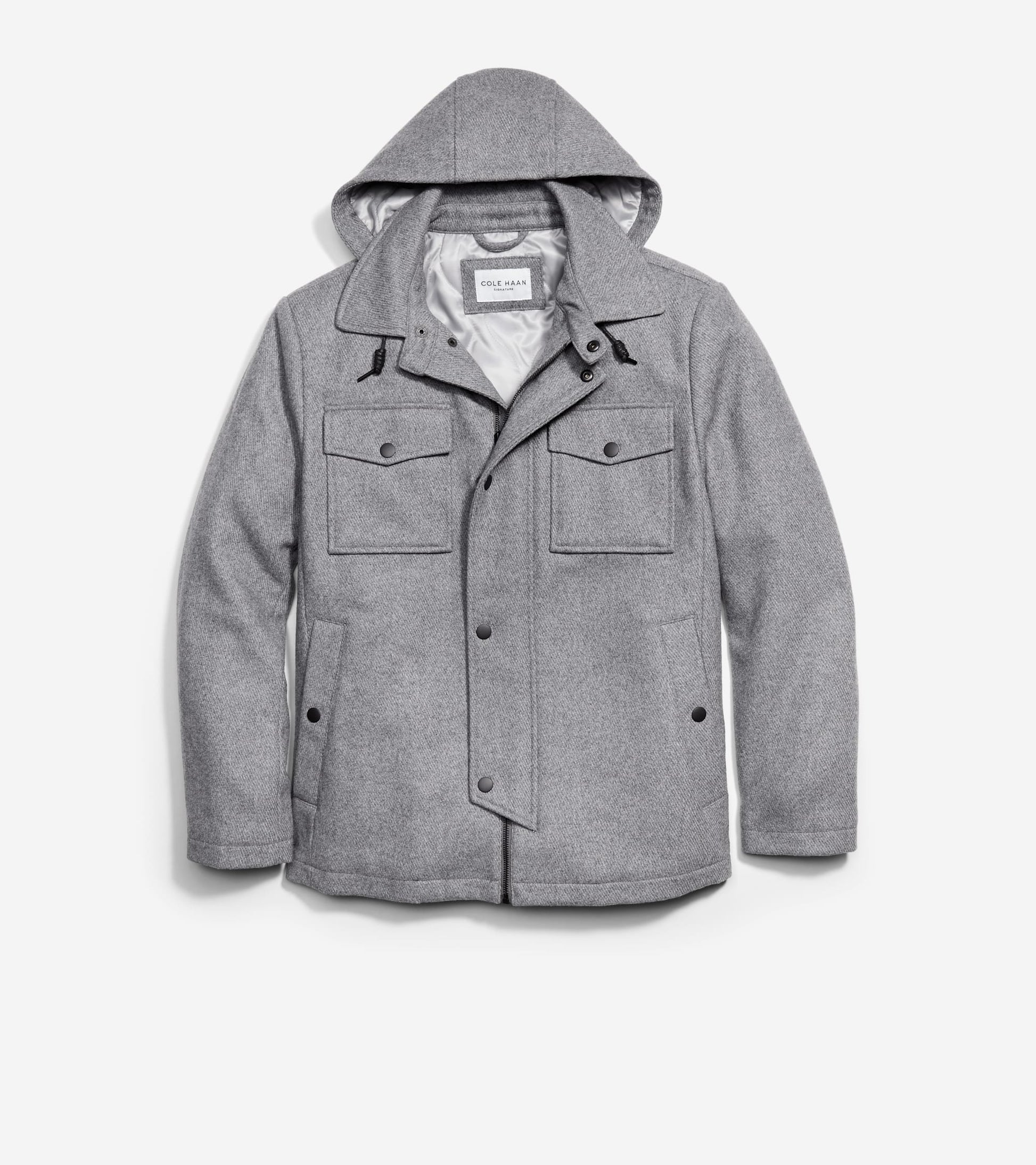 Men's Wool Twill Field Jacket-Light Grey