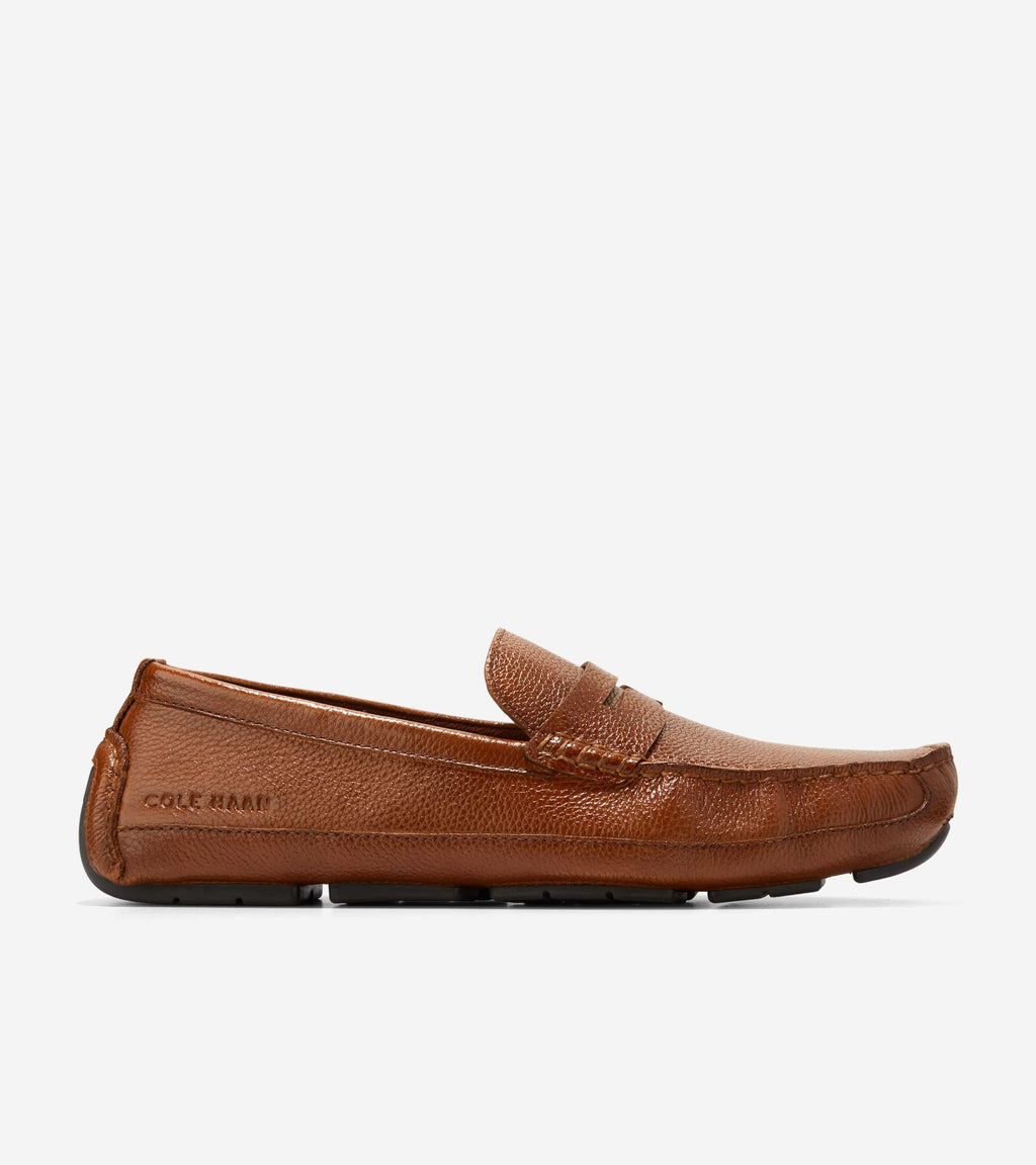 Men's Wyatt Penny Driving Shoes-British Tan-Nicotine