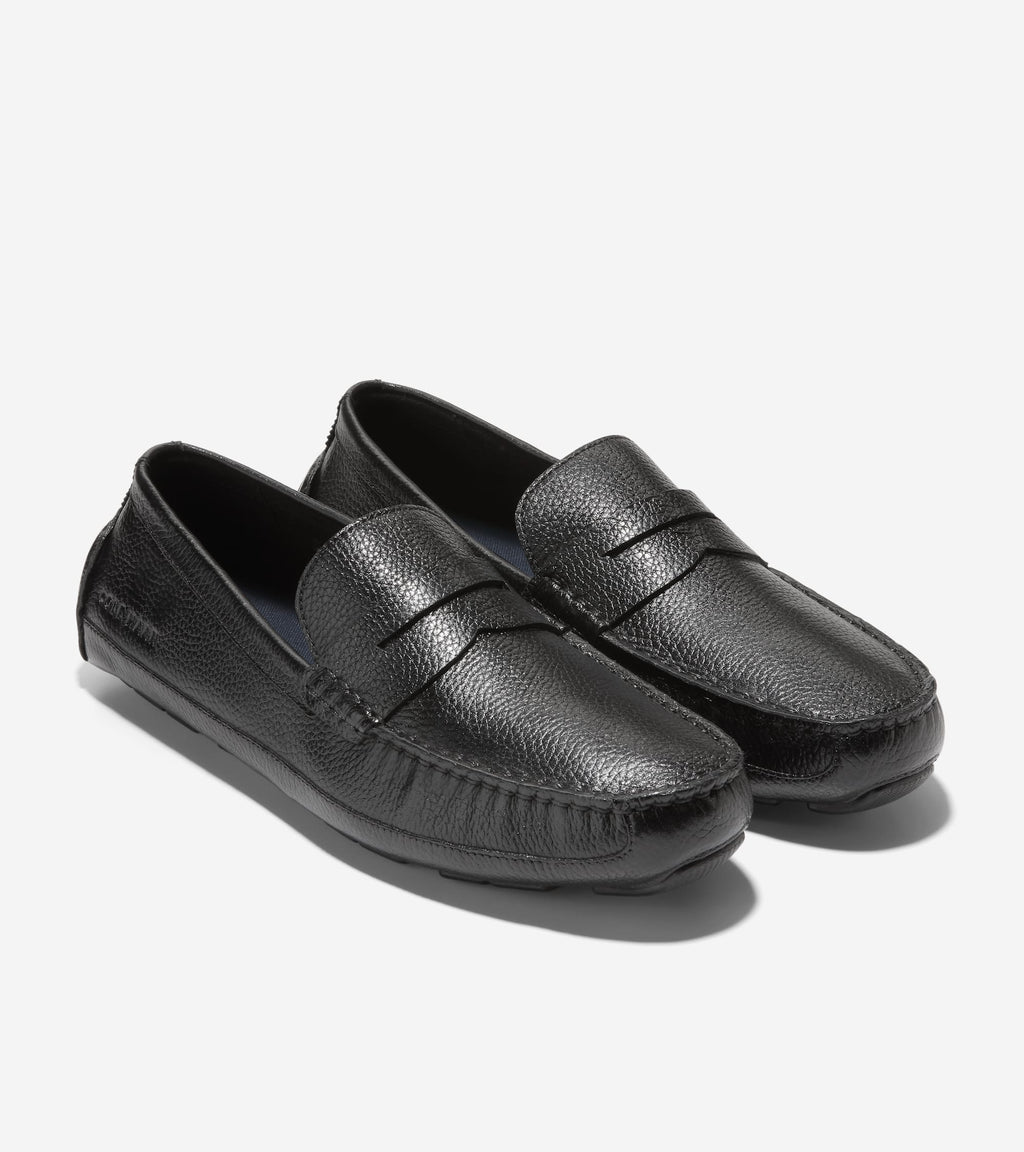 Men's Wyatt Penny Driving Shoes-Black