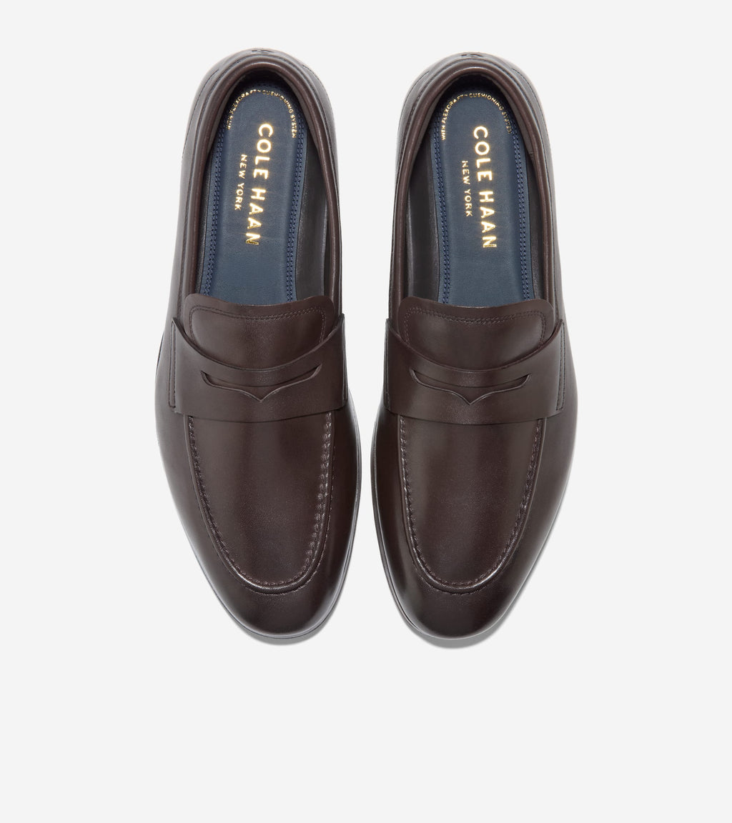 Men's Wyeth Grand Penny Loafers-Madeira-Dark Natural