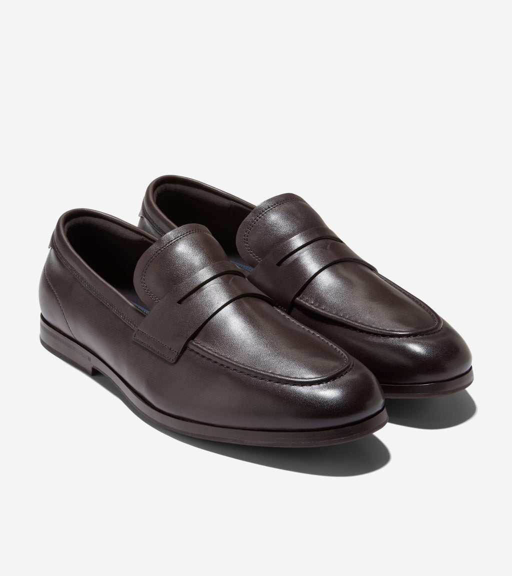 Men's Wyeth Grand Penny Loafers-Madeira-Dark Natural