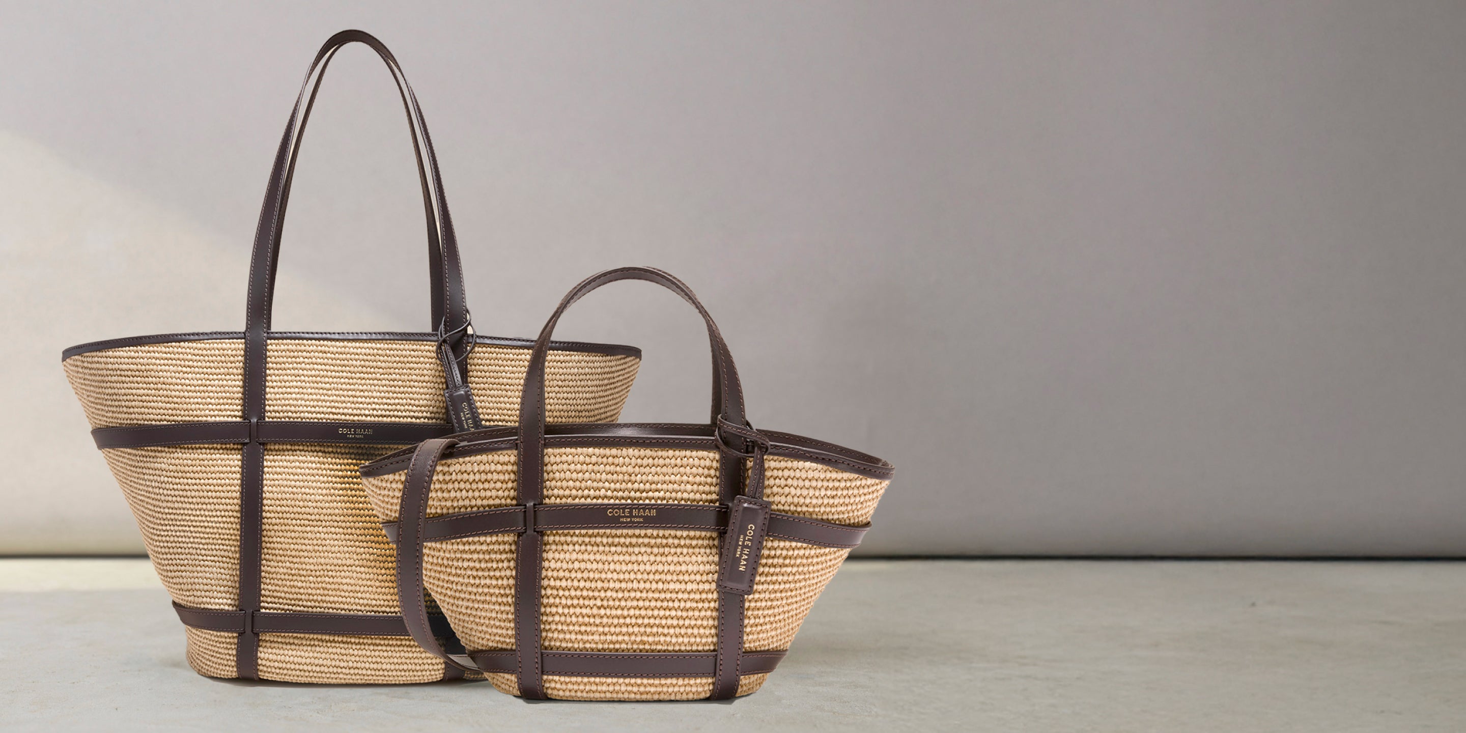 Women's raffia tote bags