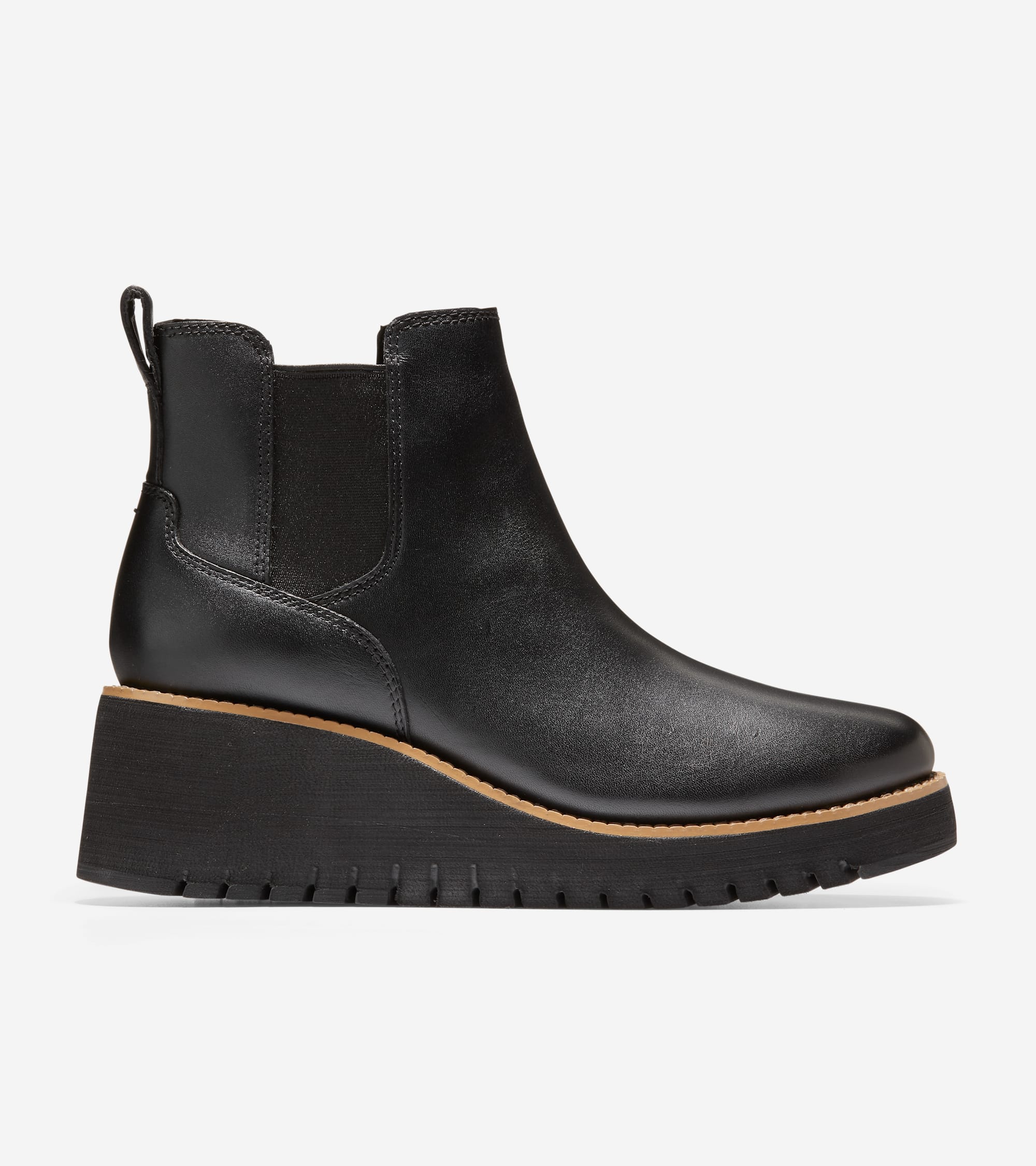 Women's ZERØGRAND City Wedge Waterproof Boots in Black | Cole Haan