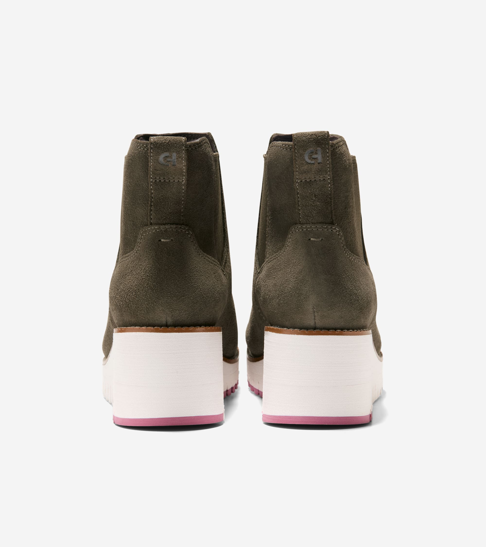 Women's ZERØGRAND City Wedge Waterproof Boots in Green | Cole Haan