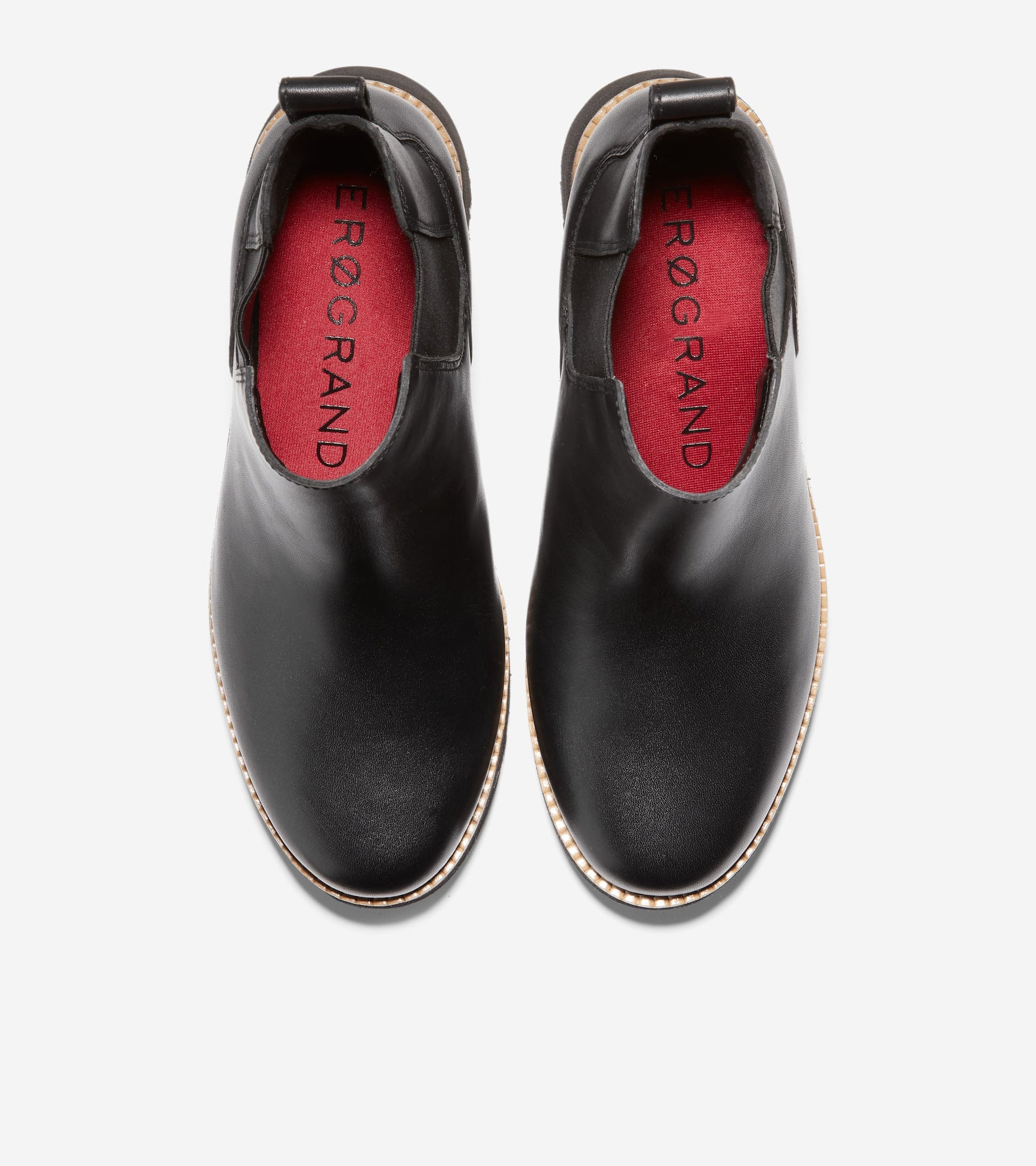 Women's ZERØGRAND City Wedge Waterproof Chelsea Boot-Black Leather