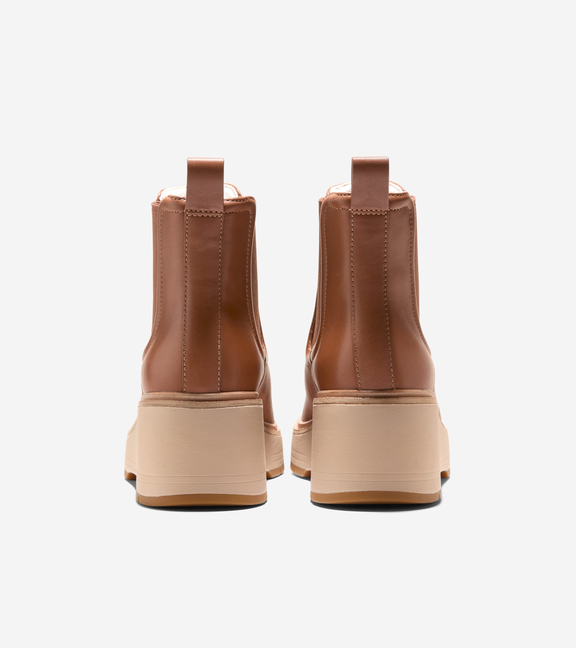 Women's ZERØGRAND Cityquest Waterproof Wedge Boots in Brown | Cole