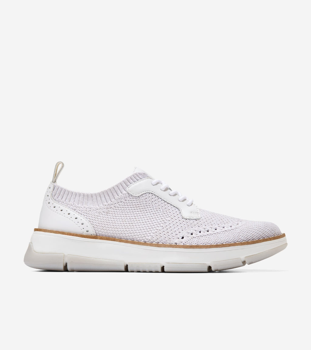 Women's ZERØGRAND Rella Stitchlite™ Oxfords-Harbor Mist-White